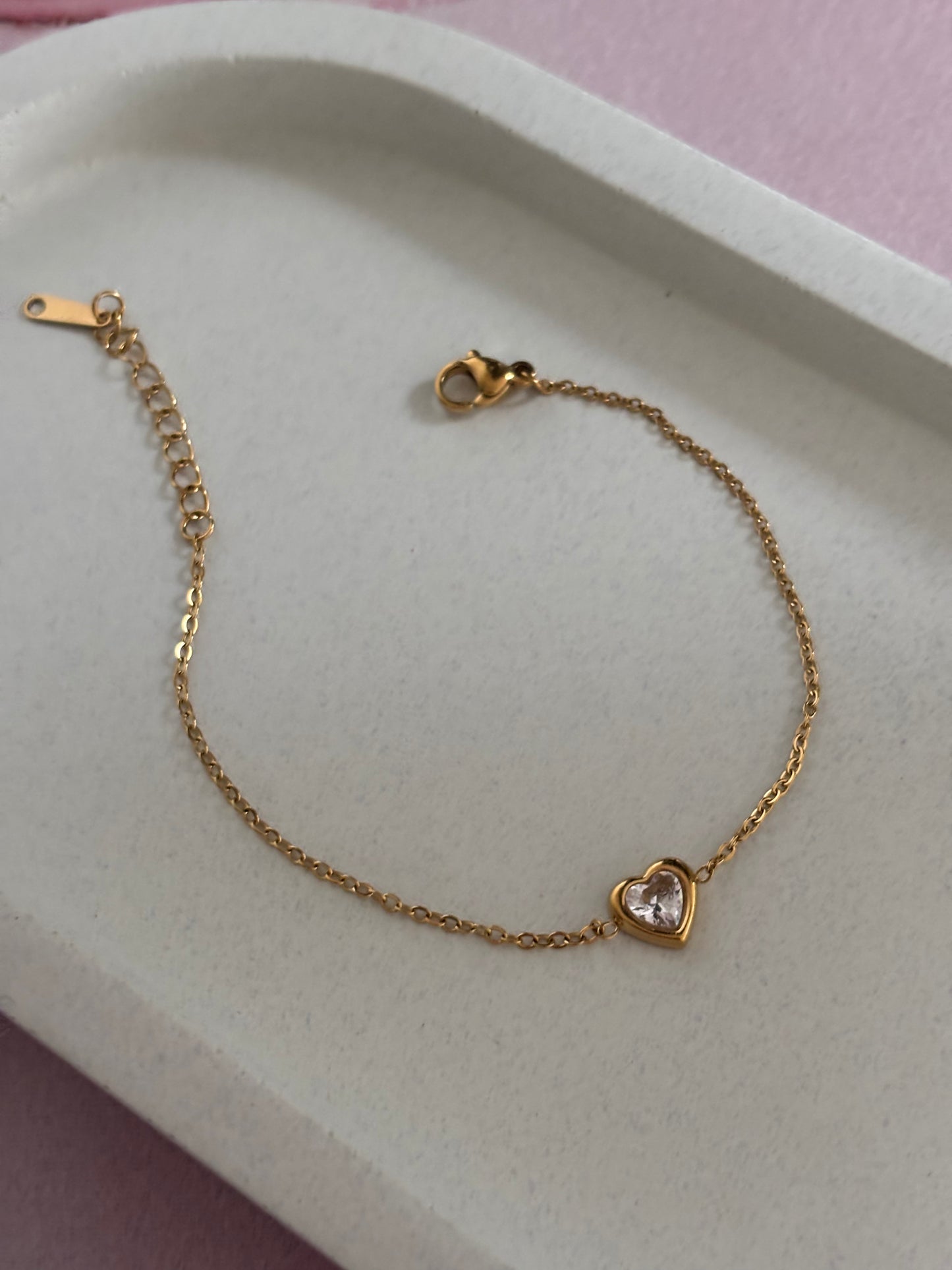 Heart Solitaire Bracelet