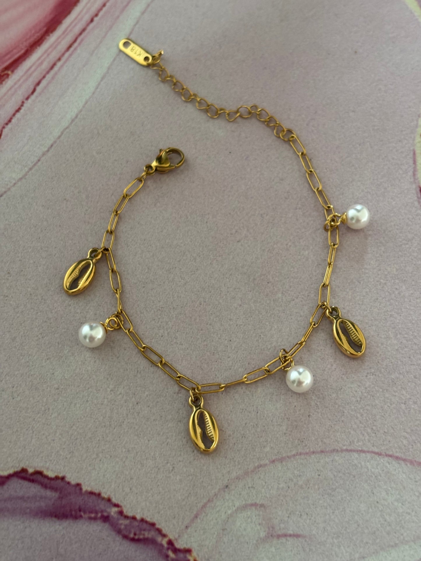 Bean Pearl Shell Barcelet