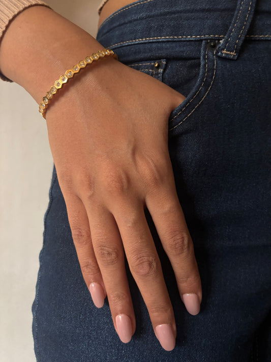 Studded Hexagon Bracelet