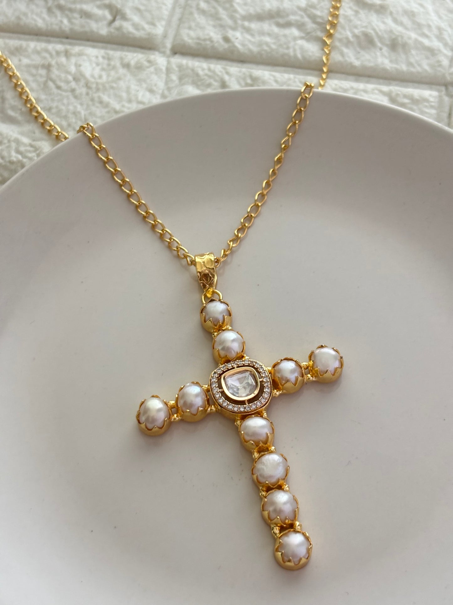Caroline Pearl Natural Stone Necklace