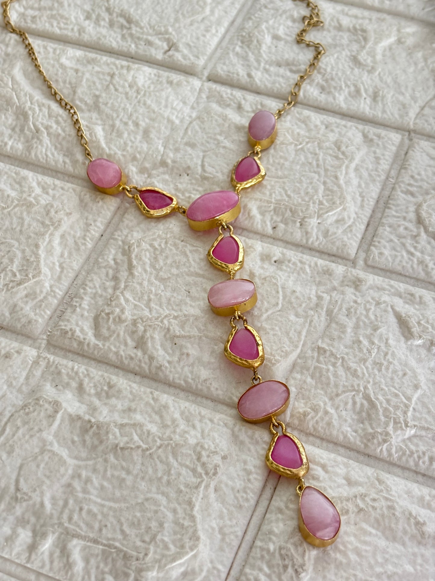 Monalisa Pink Natural Stone Necklace