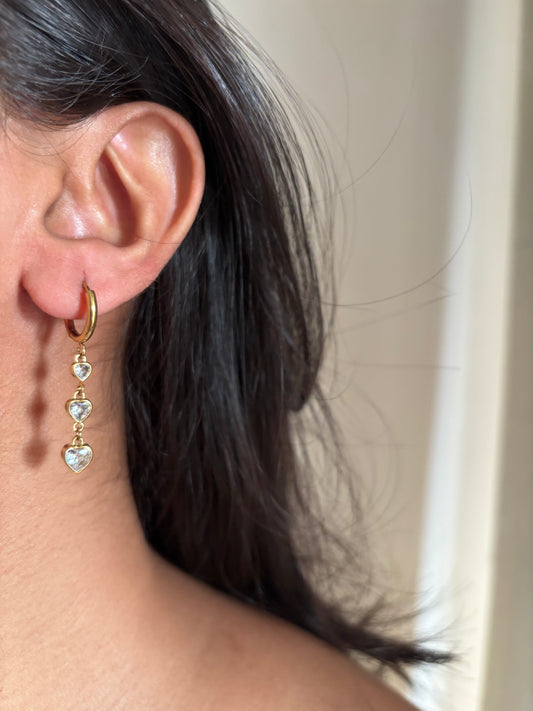 Clear Heart Drop Huggies