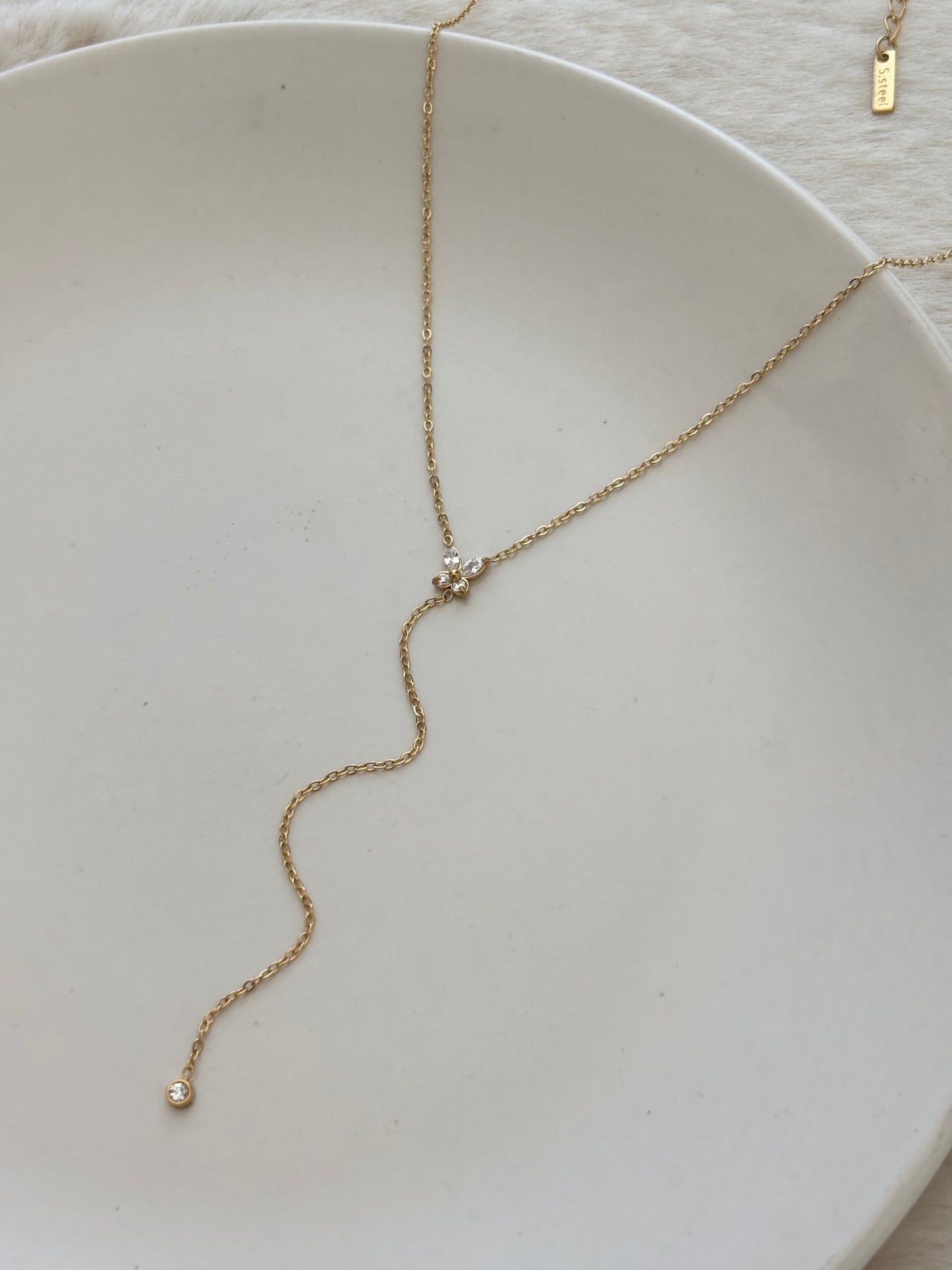Lea Studded Y-Necklace