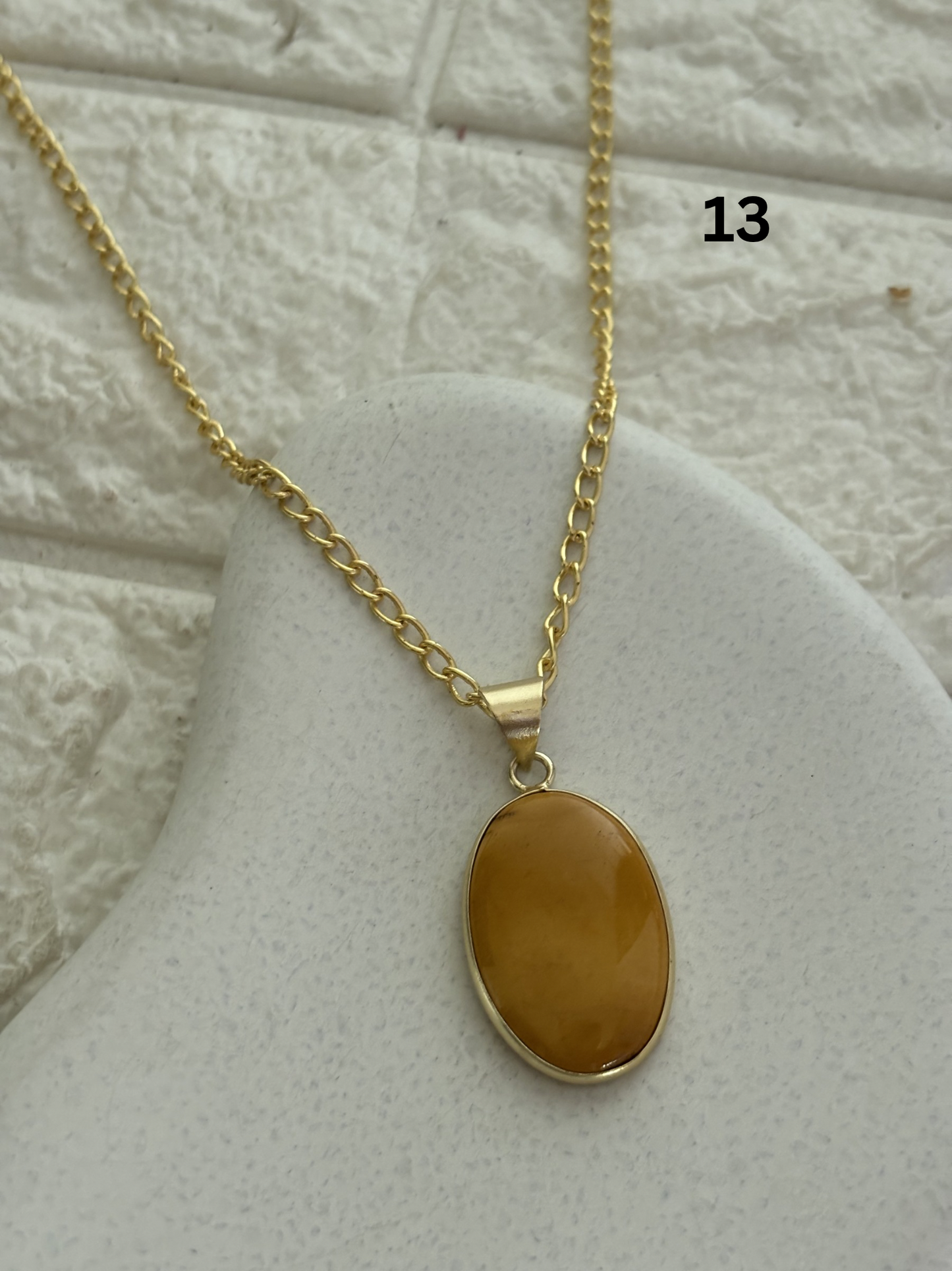 Mix color jasper stone Necklace - Brass