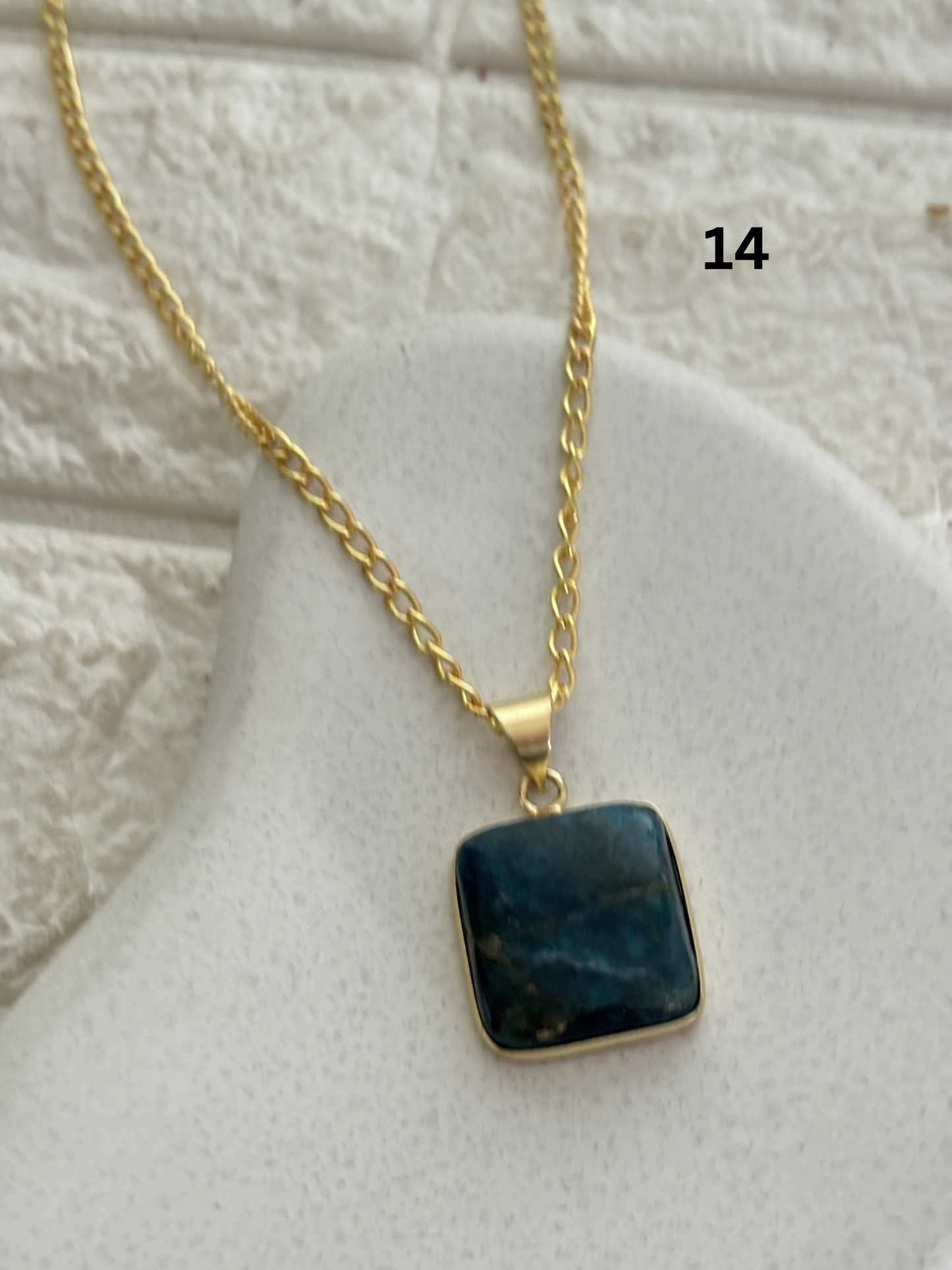 Mix color jasper stone Necklace - Brass