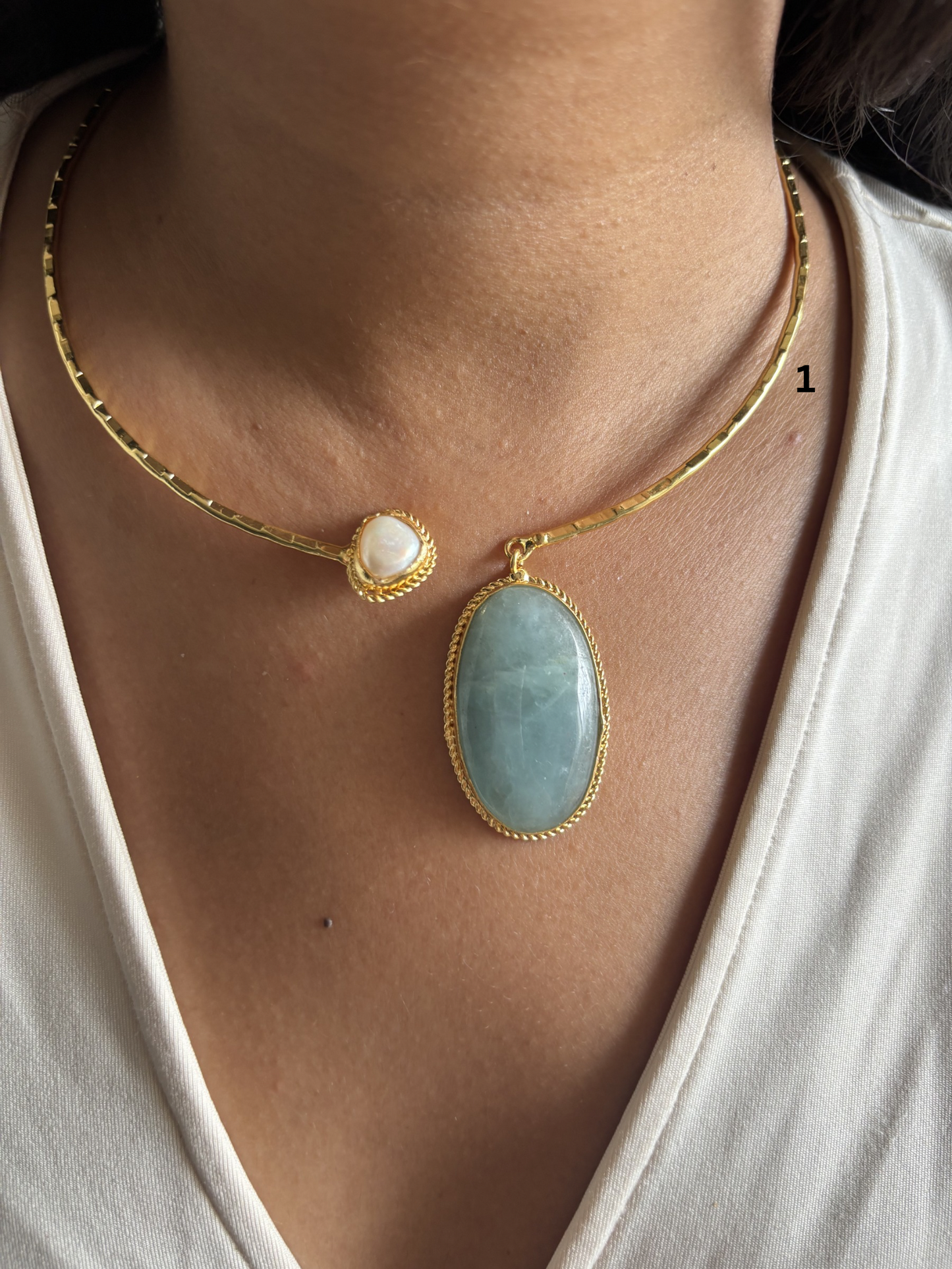 Mix Hasli Choker - Brass