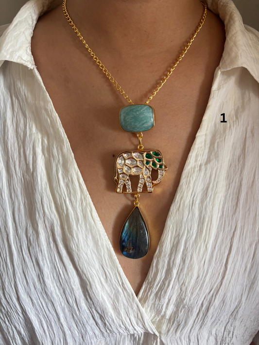 Elinor Fusion Necklace Brass