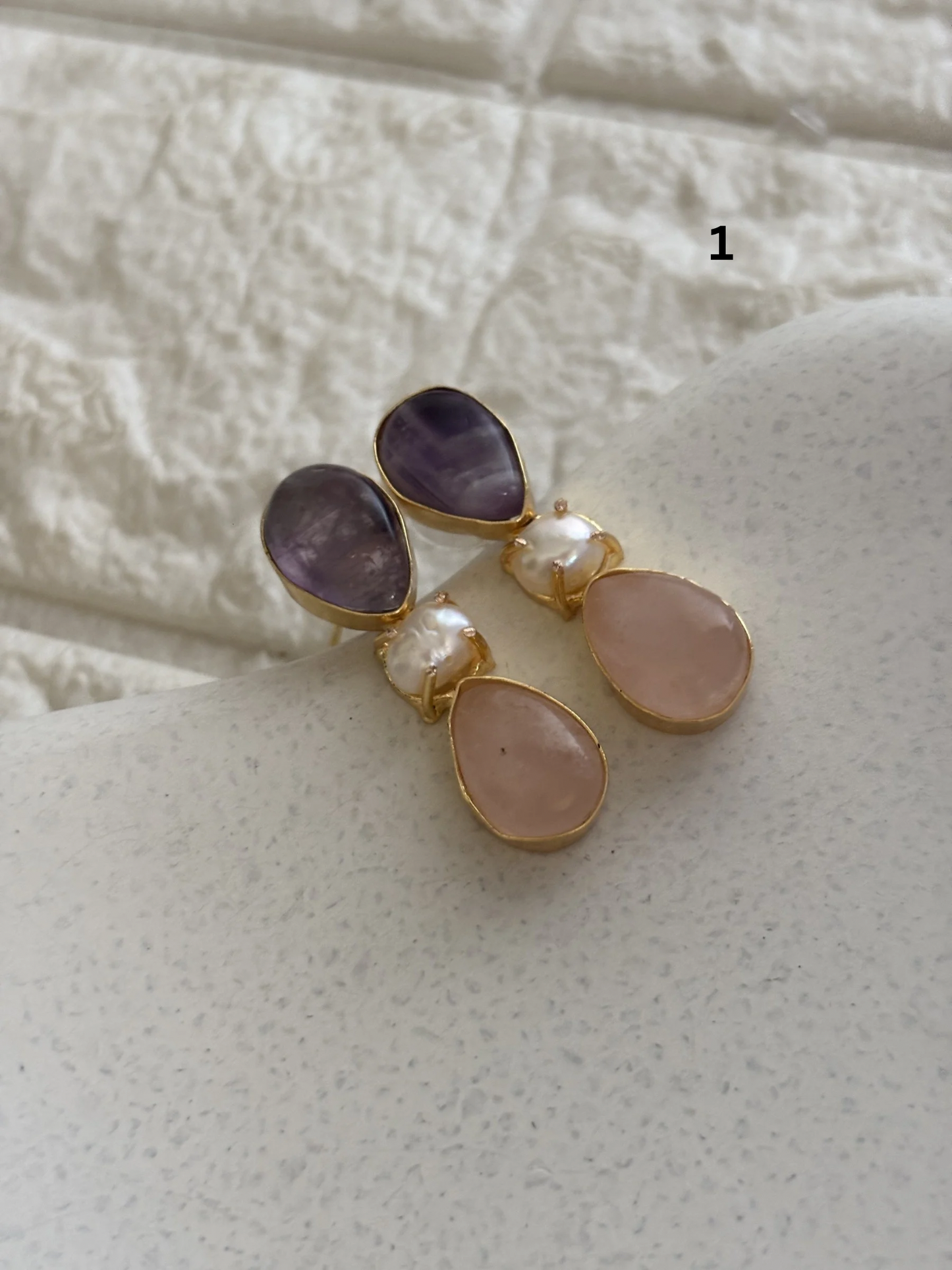 Vintage Knot Natural Stone Earring