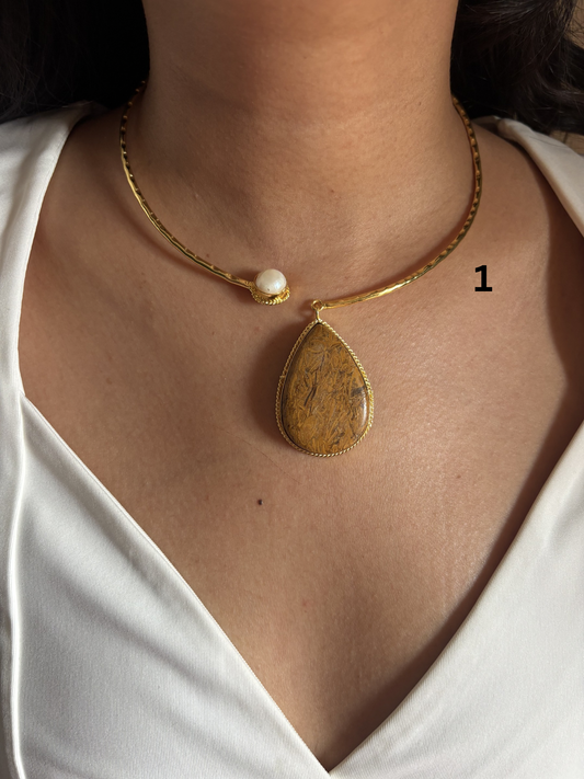 Mix Hasli Choker - Brass