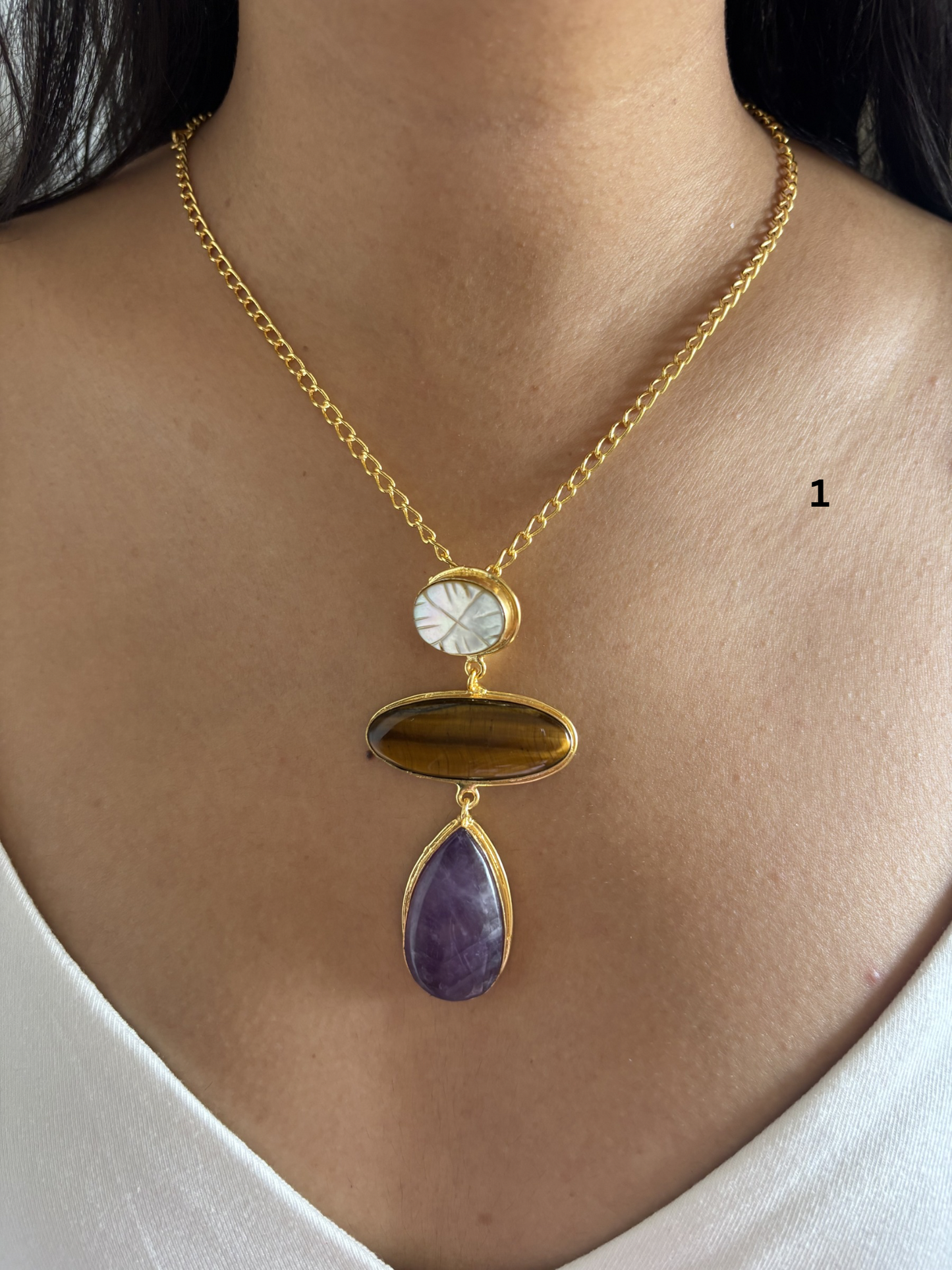 Isabelle Necklace- Brass