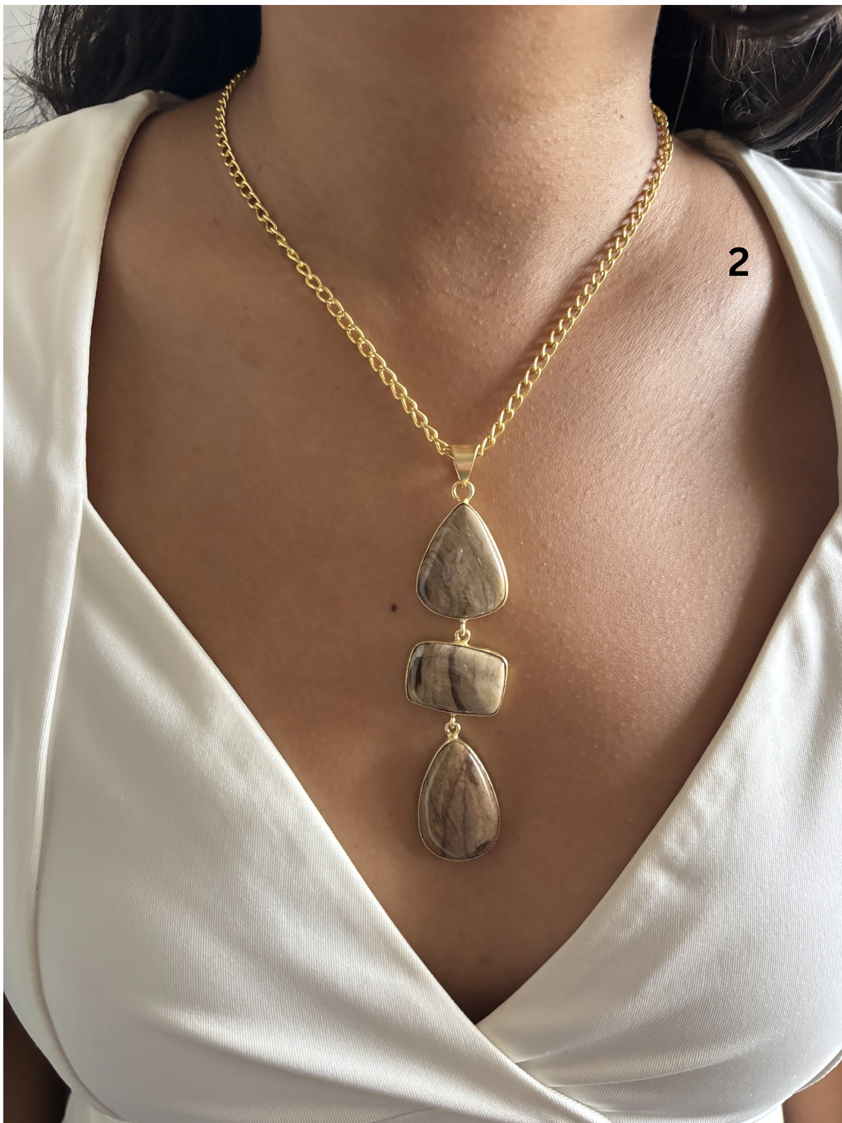 Vintage Jesper Natural Stone Necklace