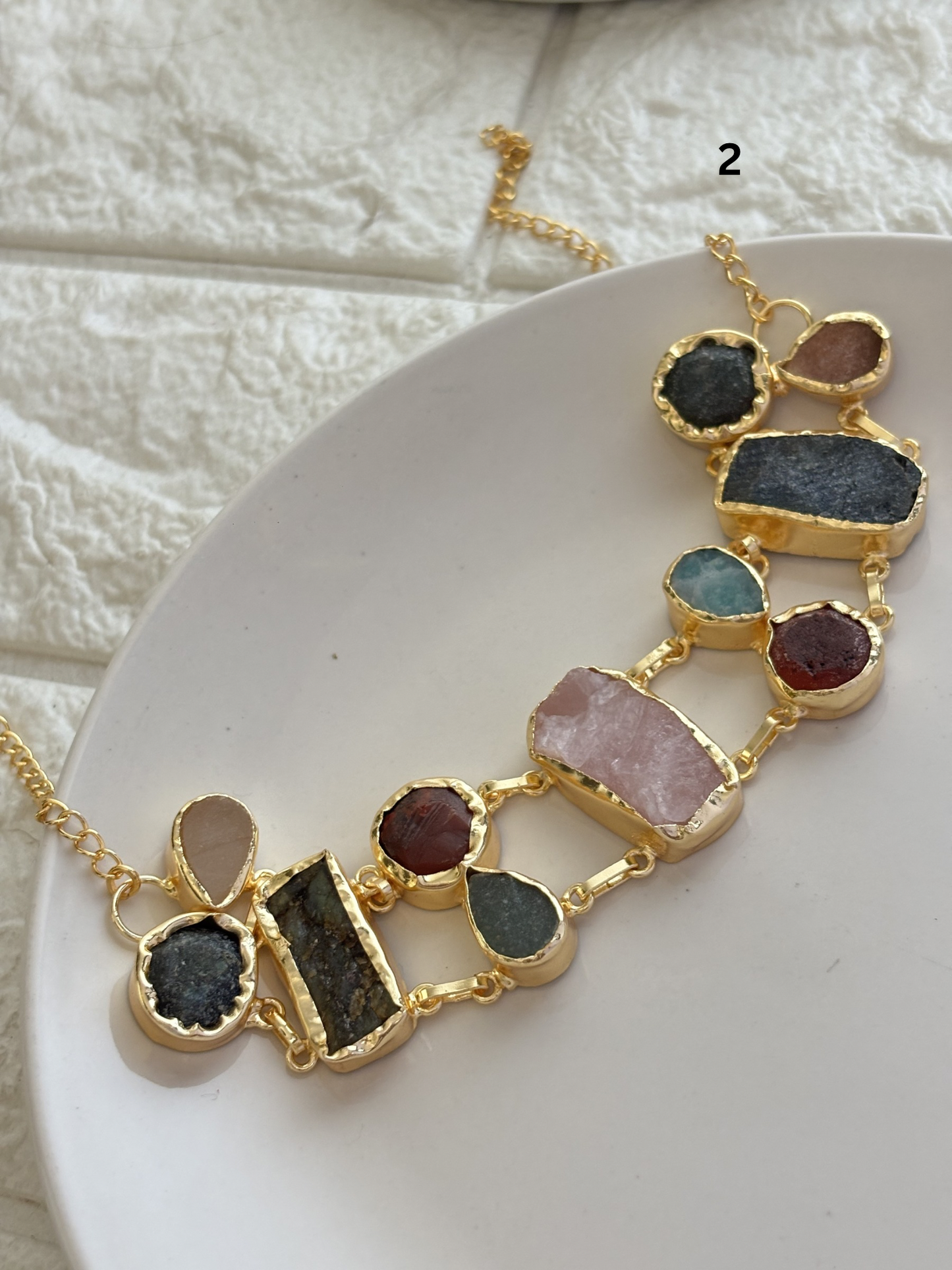 Colorbar Natural Stone Choker-Brass