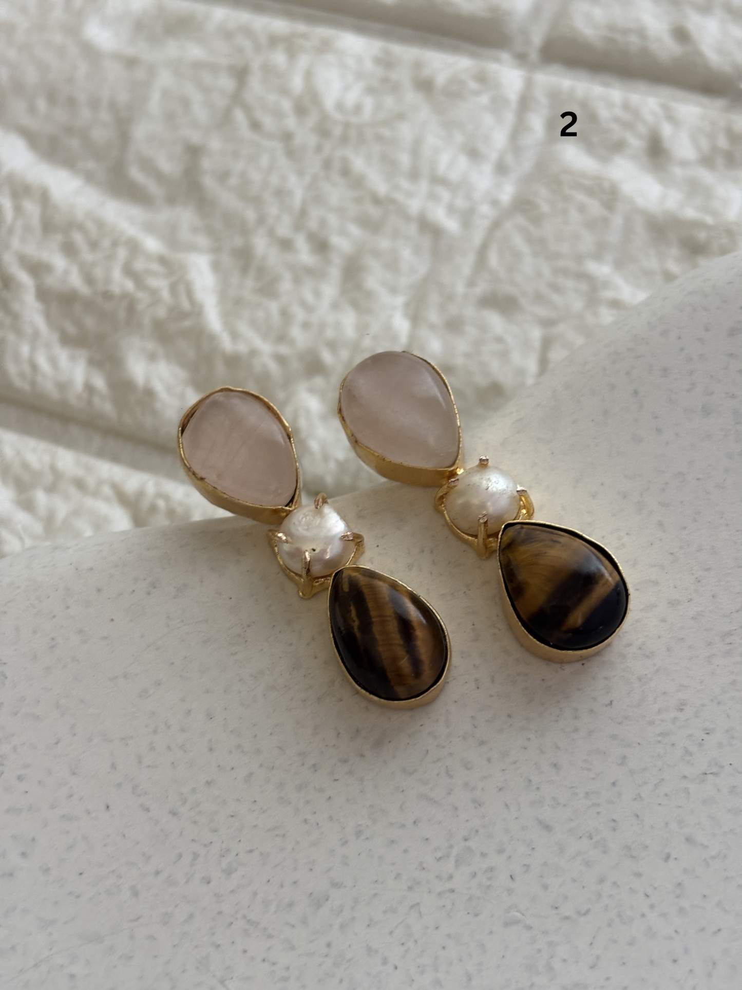 Vintage Knot Natural Stone Earring