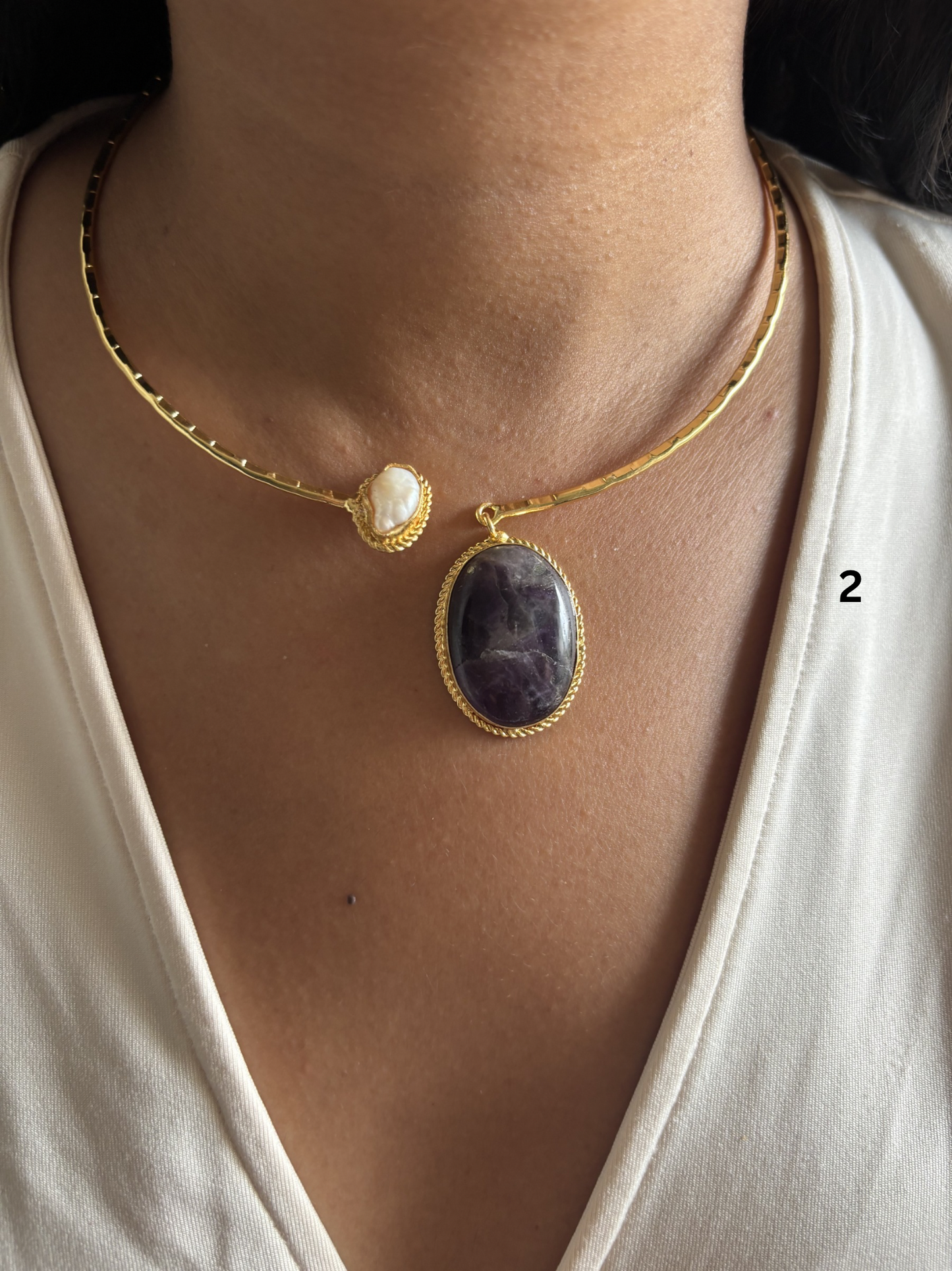 Mix Hasli Choker - Brass