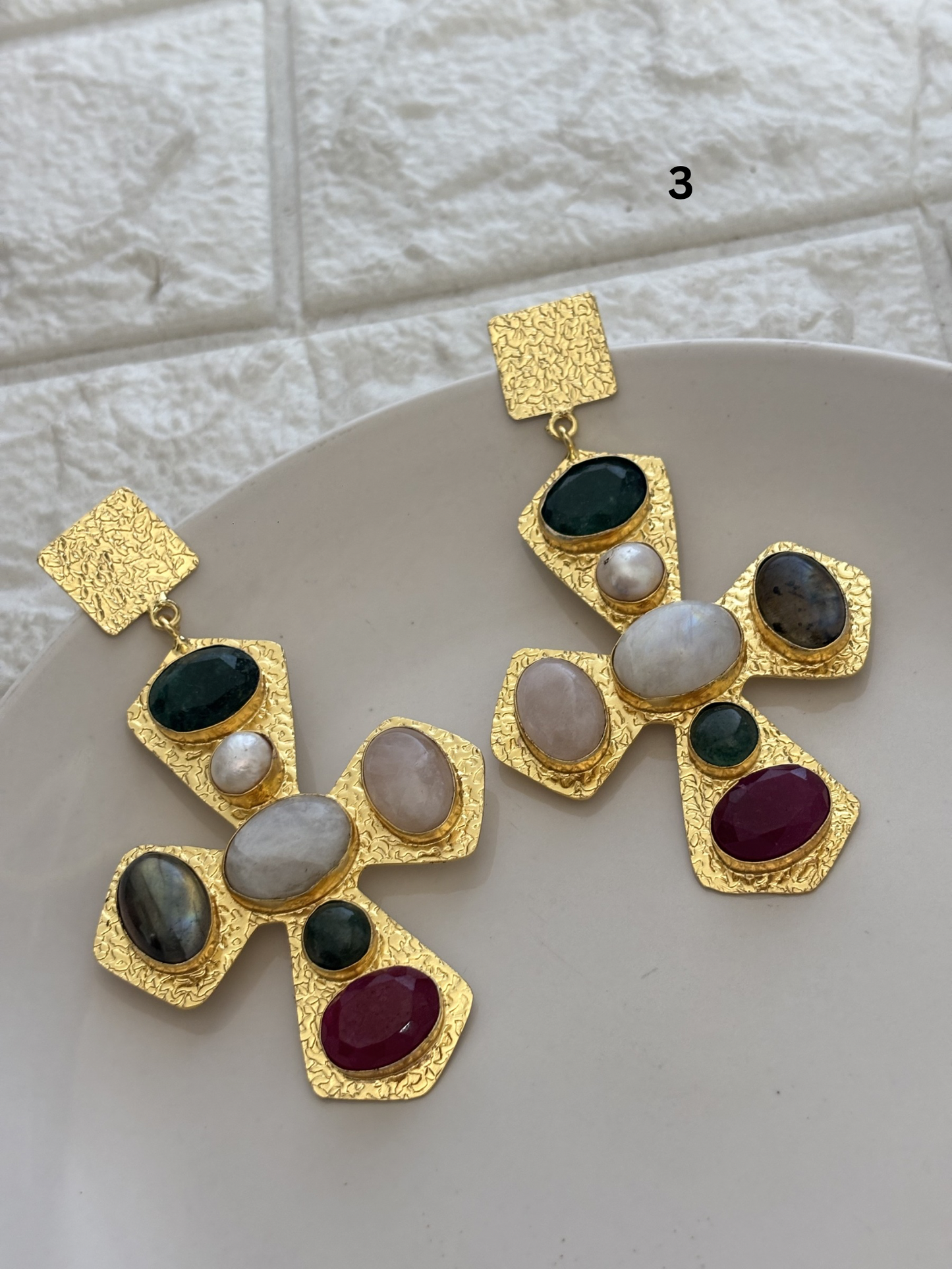 The Cross Earring -Brass