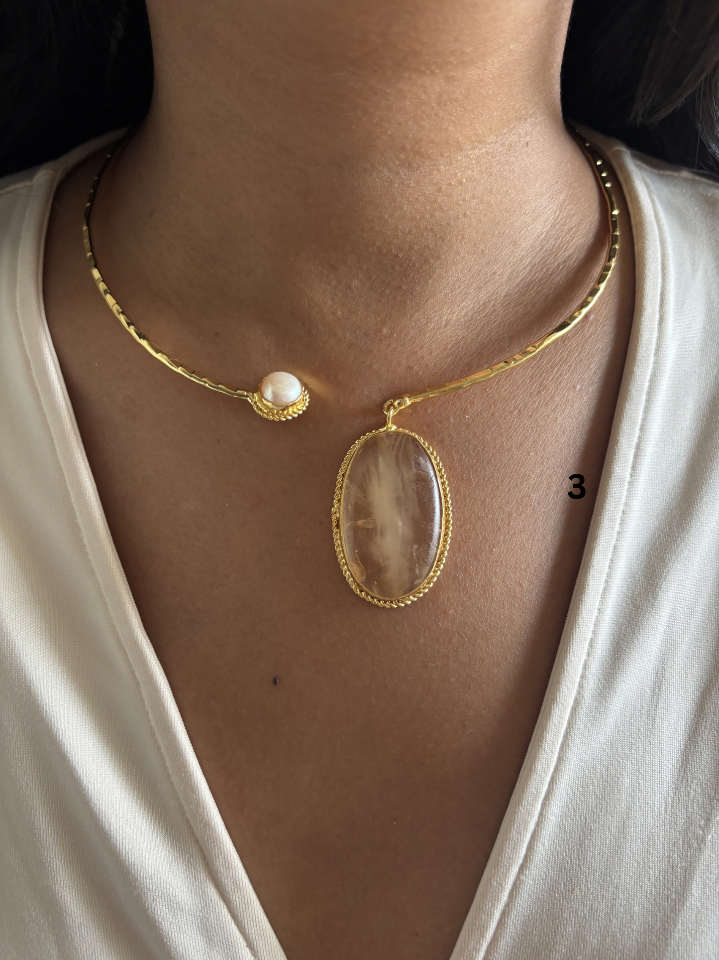 Mix Hasli Choker - Brass