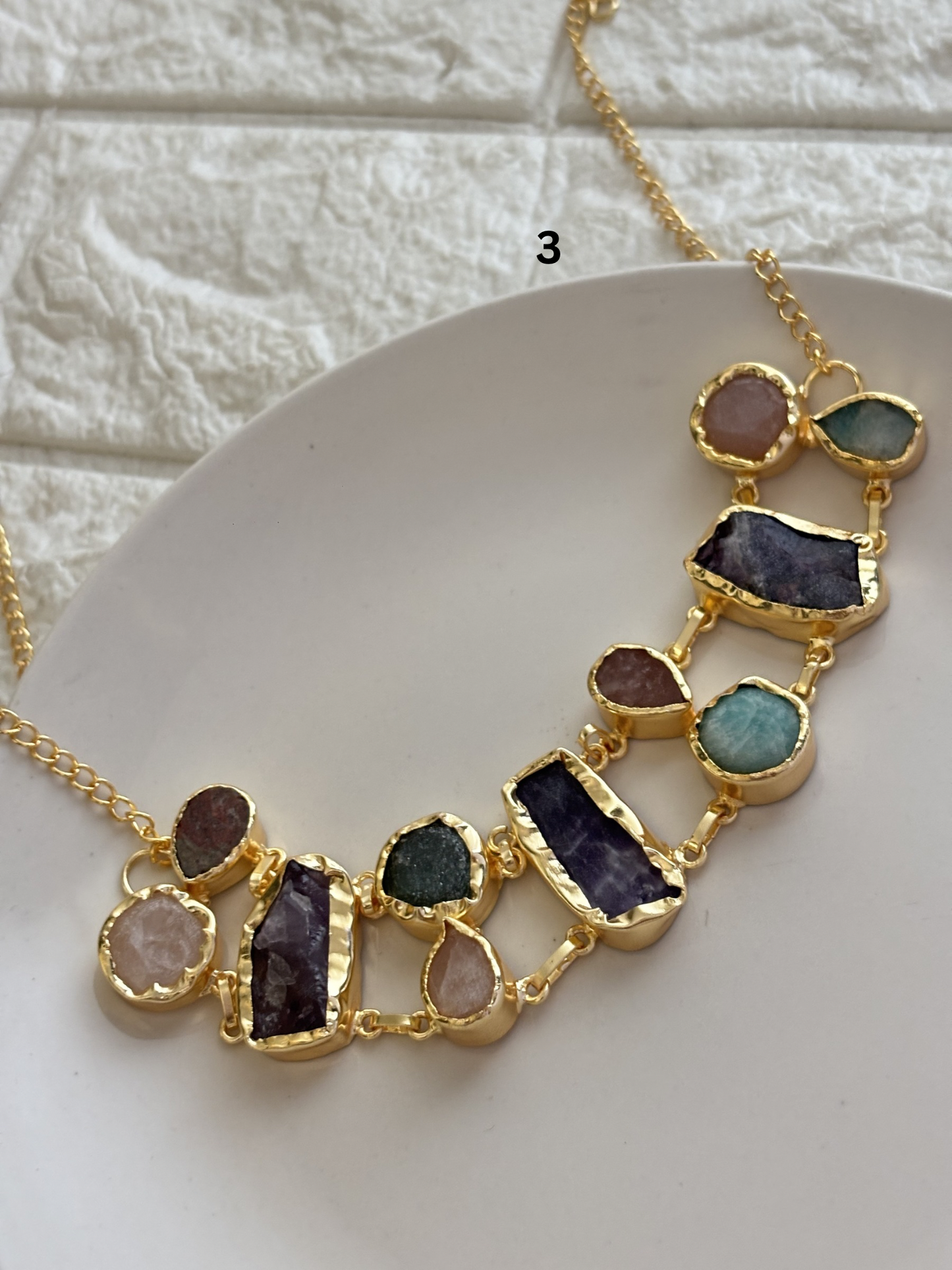Colorbar Natural Stone Choker-Brass