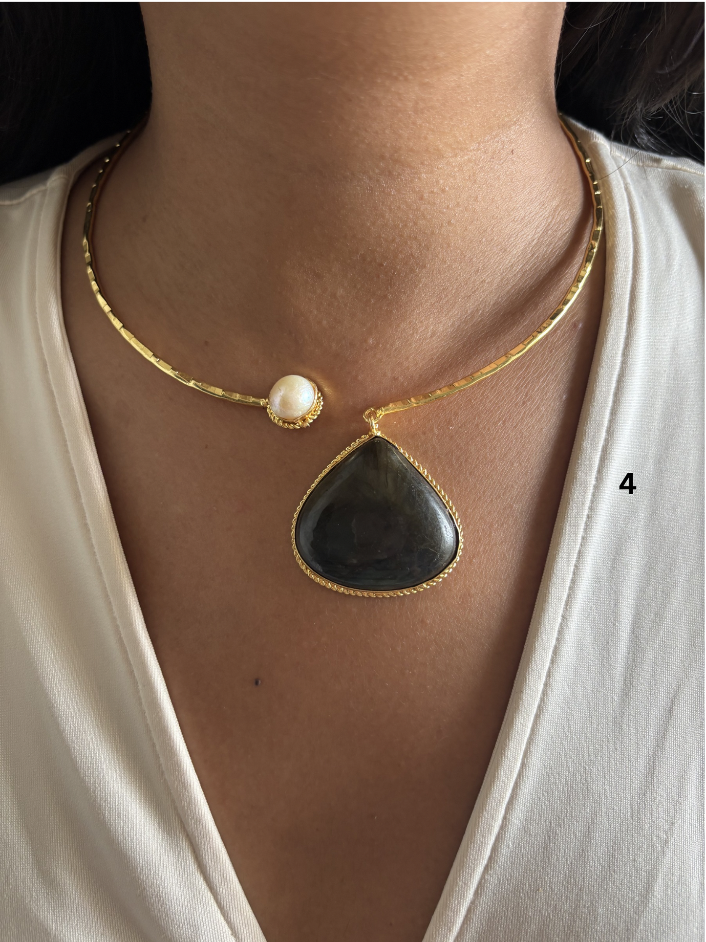 Mix Hasli Choker - Brass