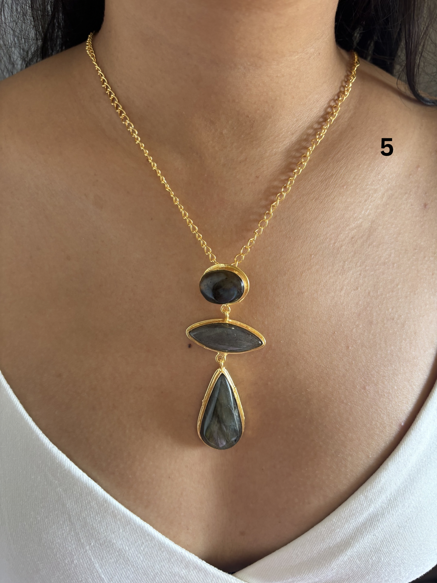 Isabelle Necklace- Brass