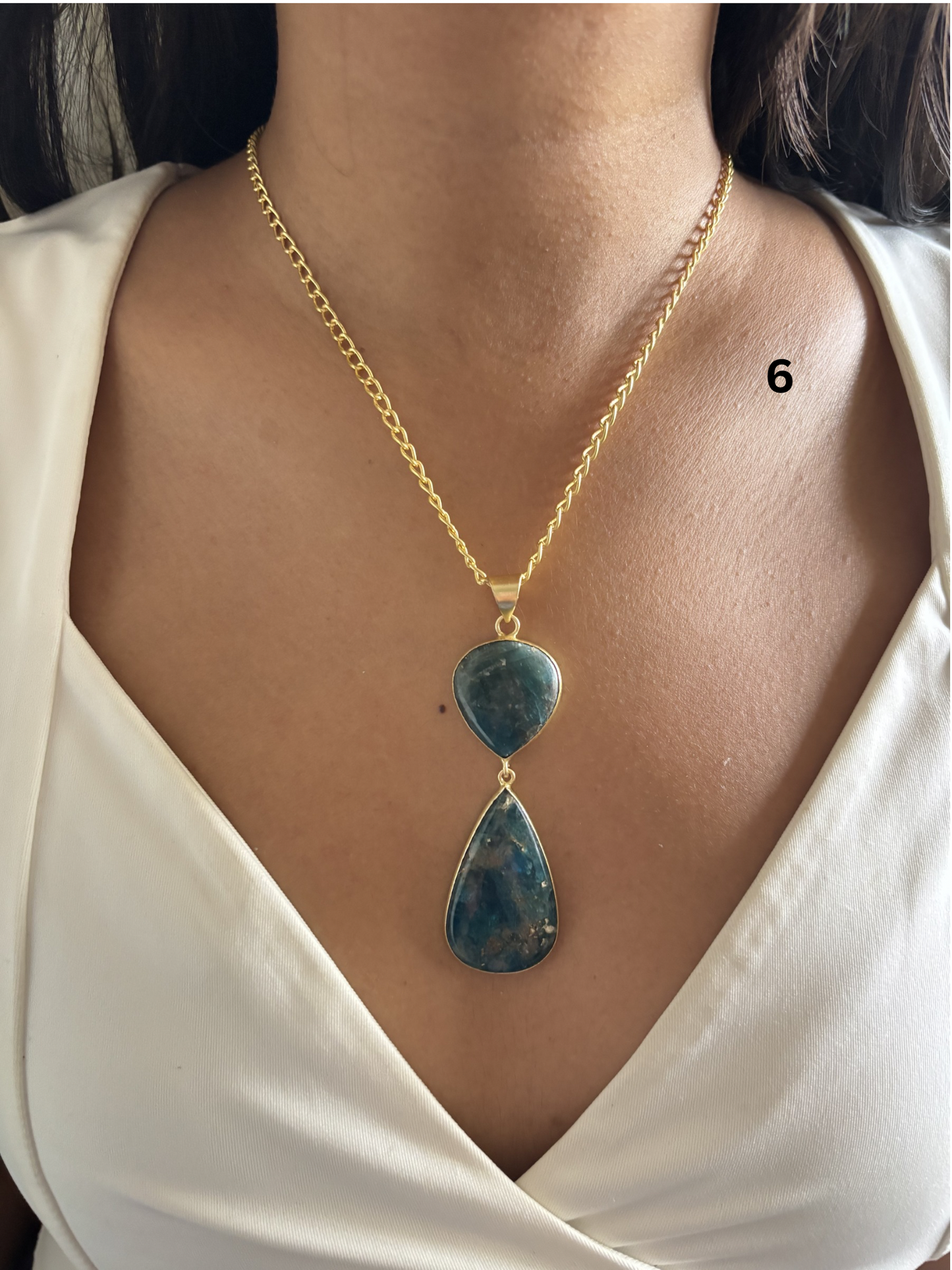 Masaba 2 Stone Necklace-Brass