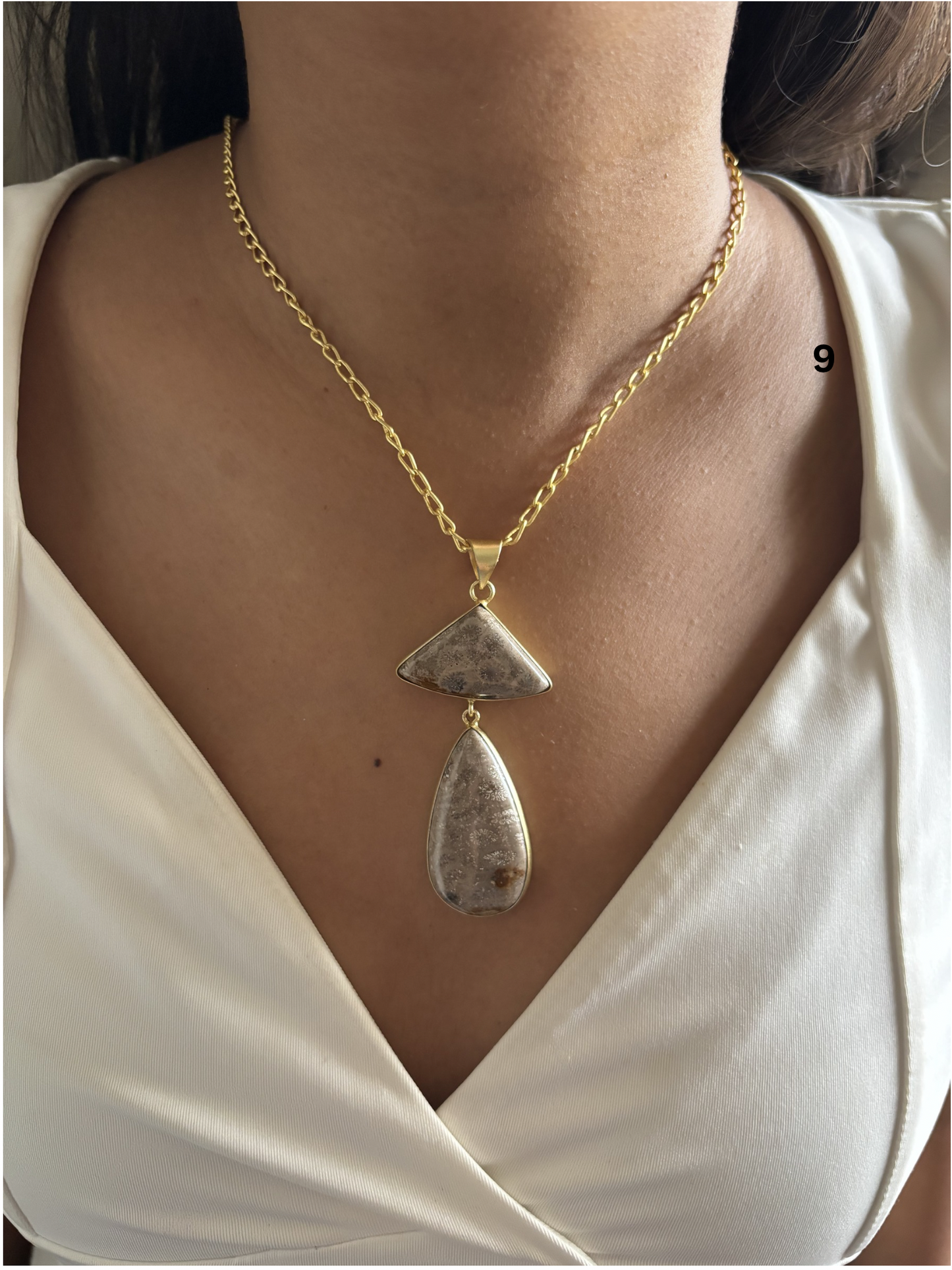 Masaba 2 Stone Necklace-Brass