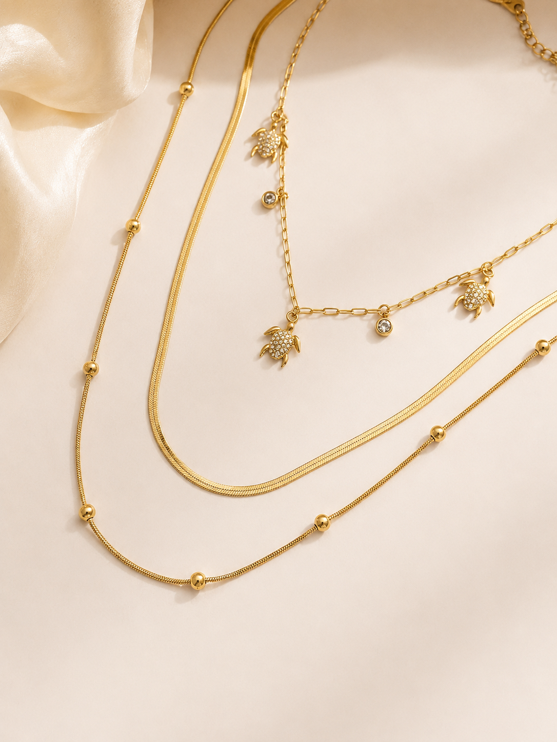 Turtel Treasure Layered Necklace