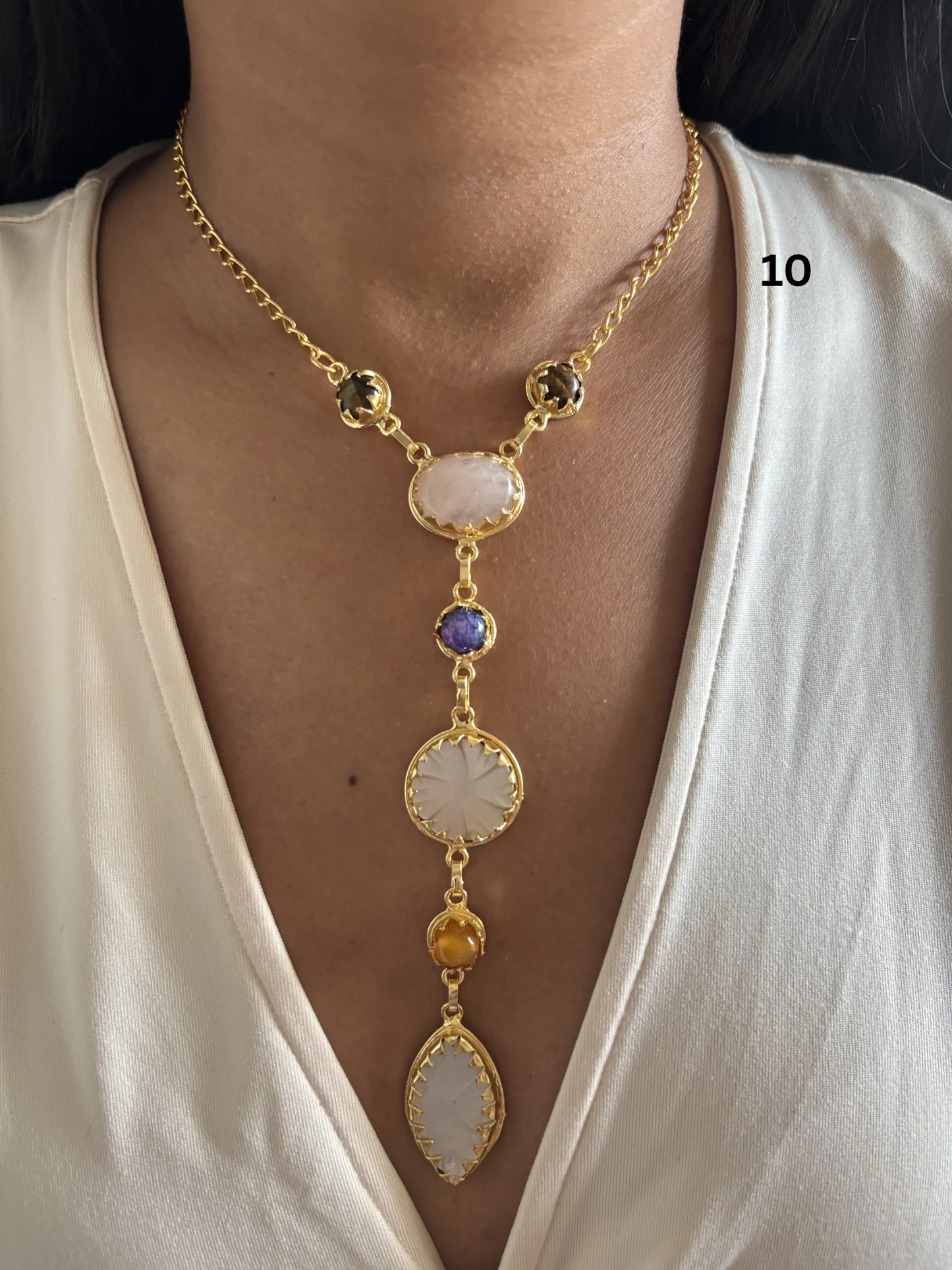 Iris Necklace - Brass