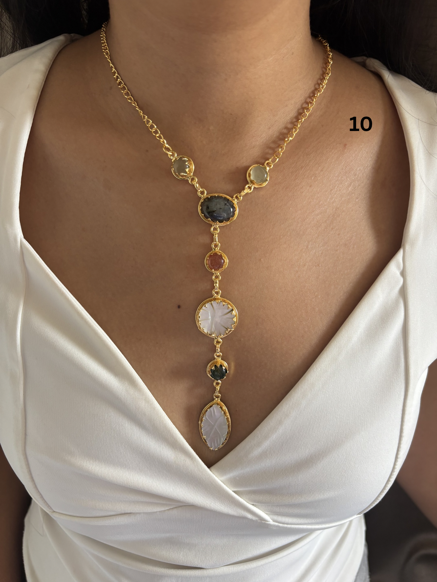 Iris Necklace - Brass