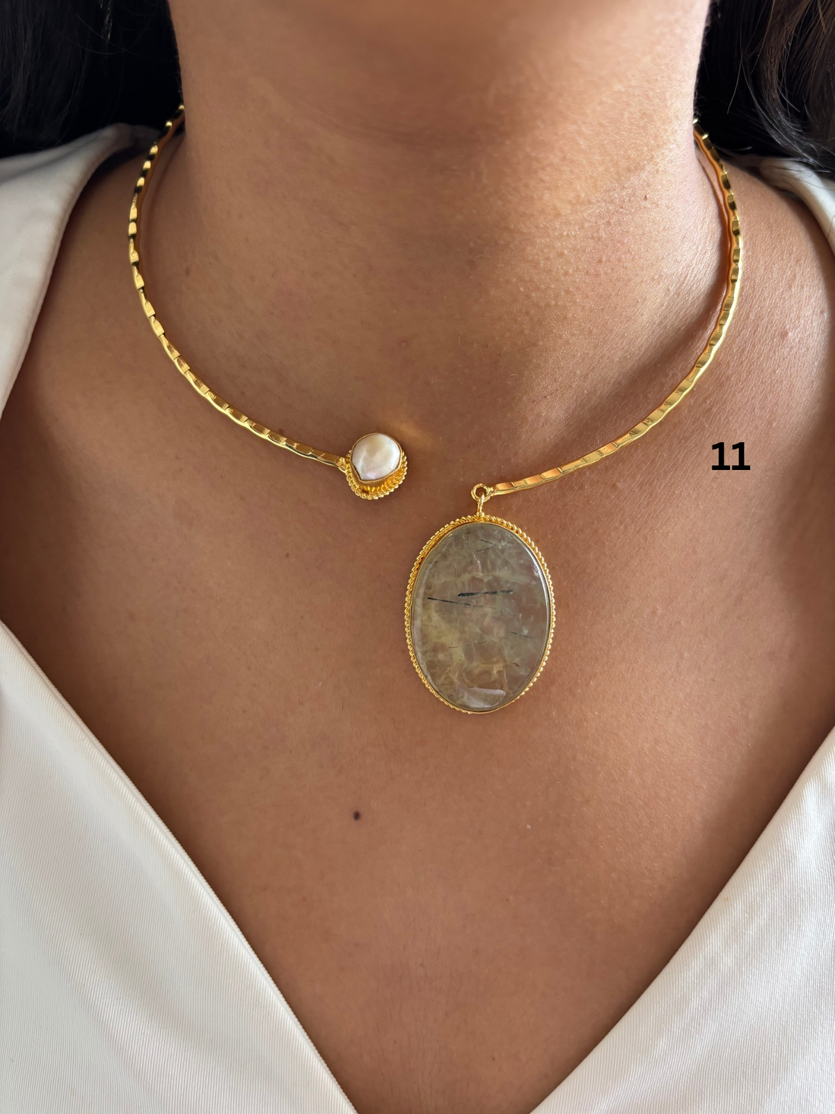 Mix Hasli Choker - Brass