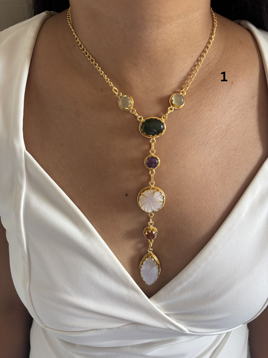 Iris Necklace - Brass