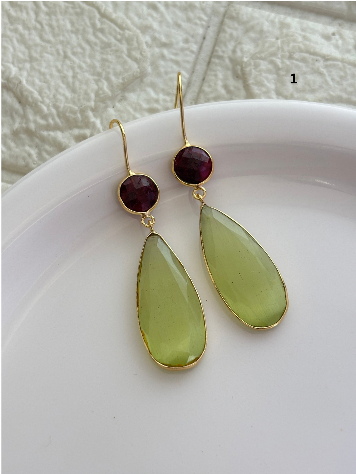 Lime Green Dangler Brass
