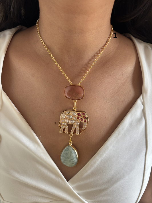 Elinor Fusion Necklace Brass