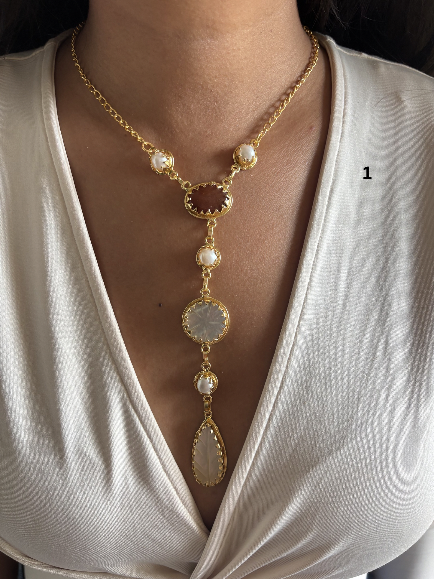 Iris Necklace - Brass