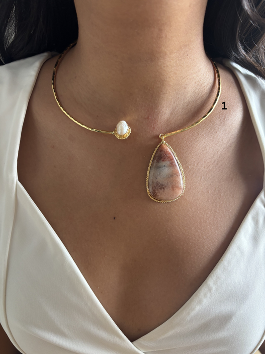 Mix Hasli Choker - Brass