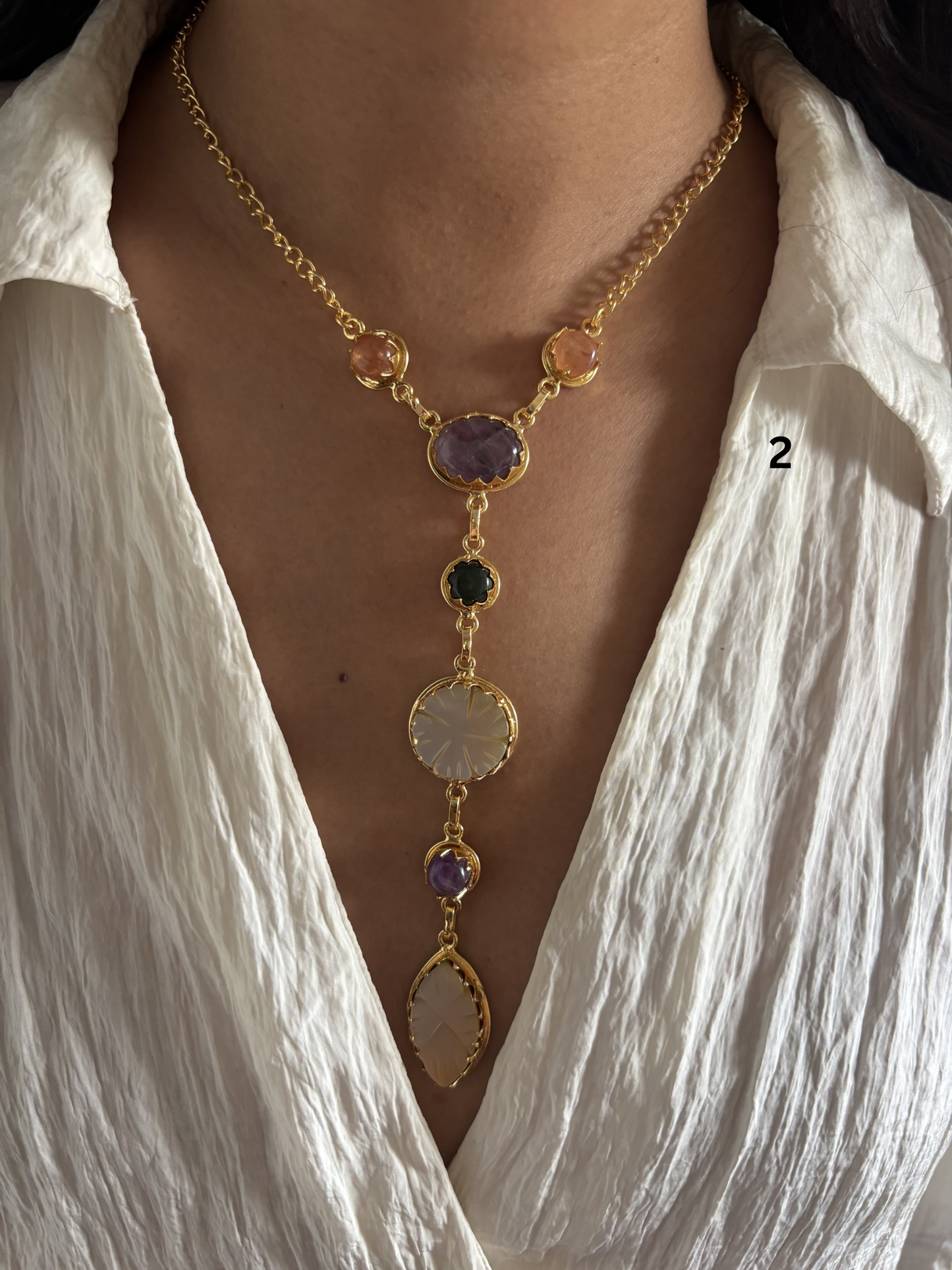 Iris Necklace - Brass