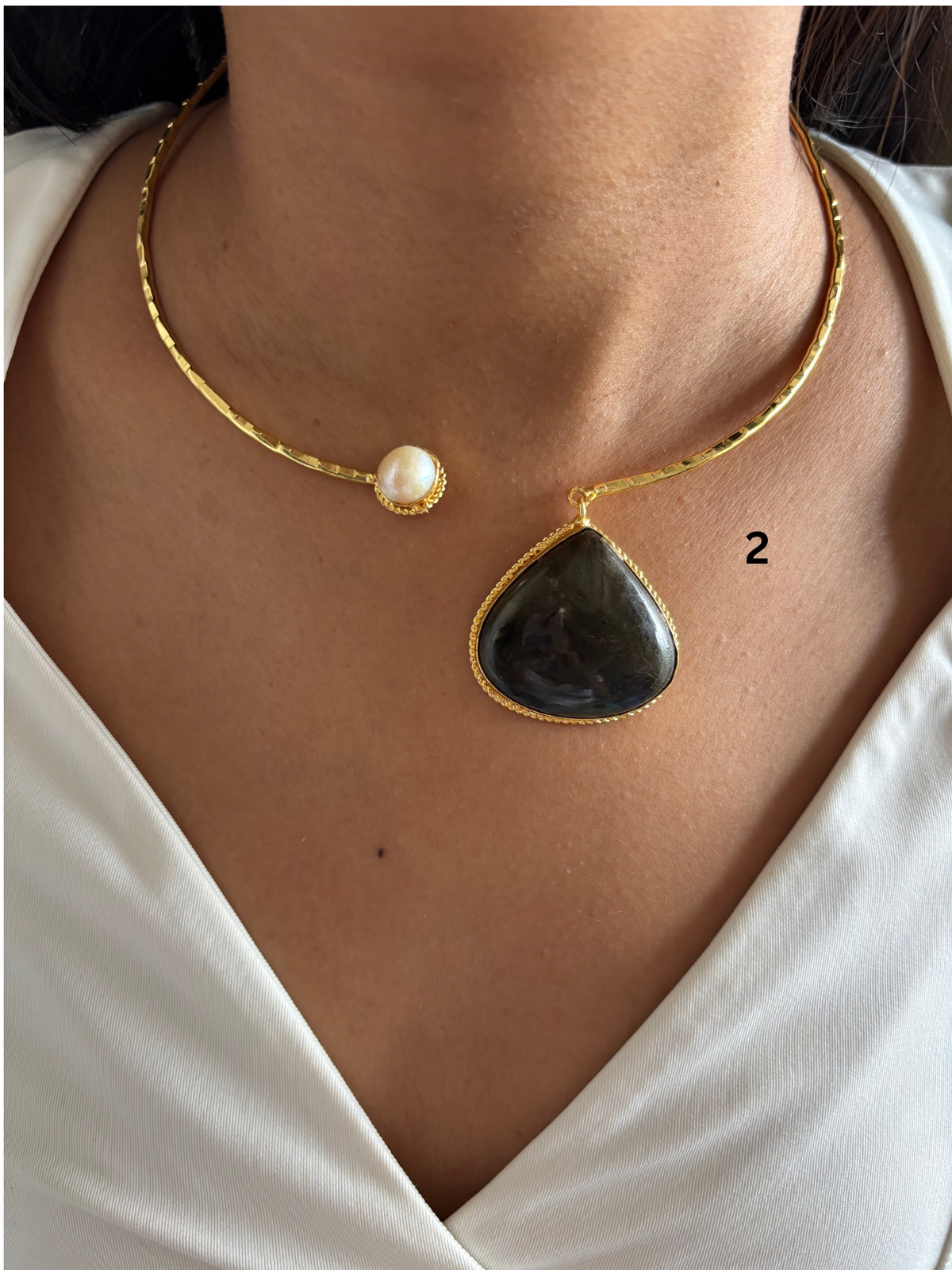 Mix Hasli Choker - Brass