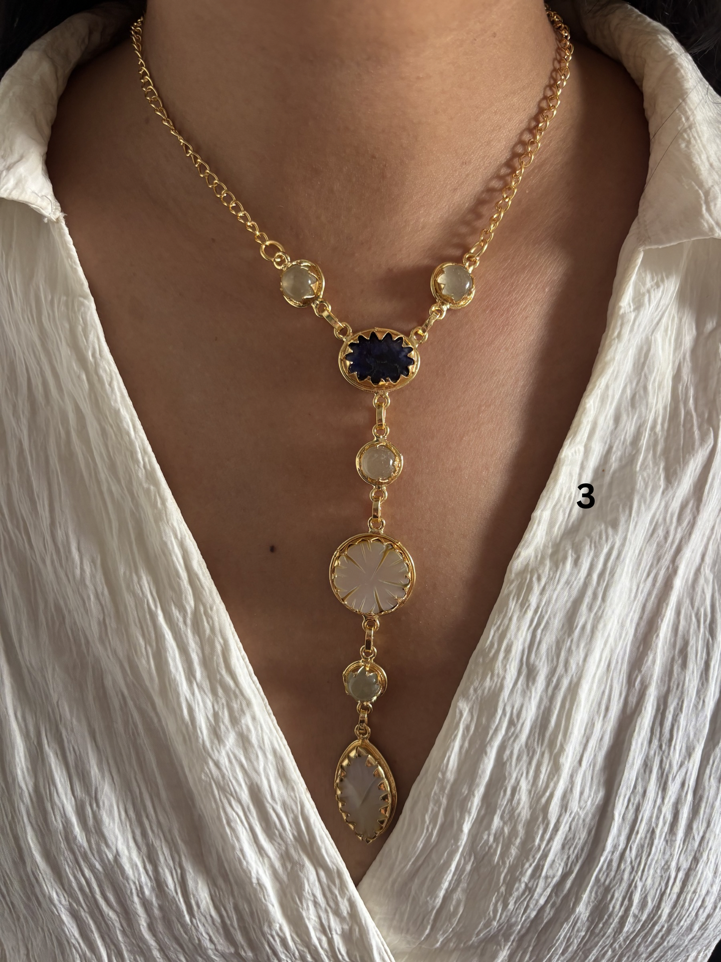 Iris Necklace - Brass