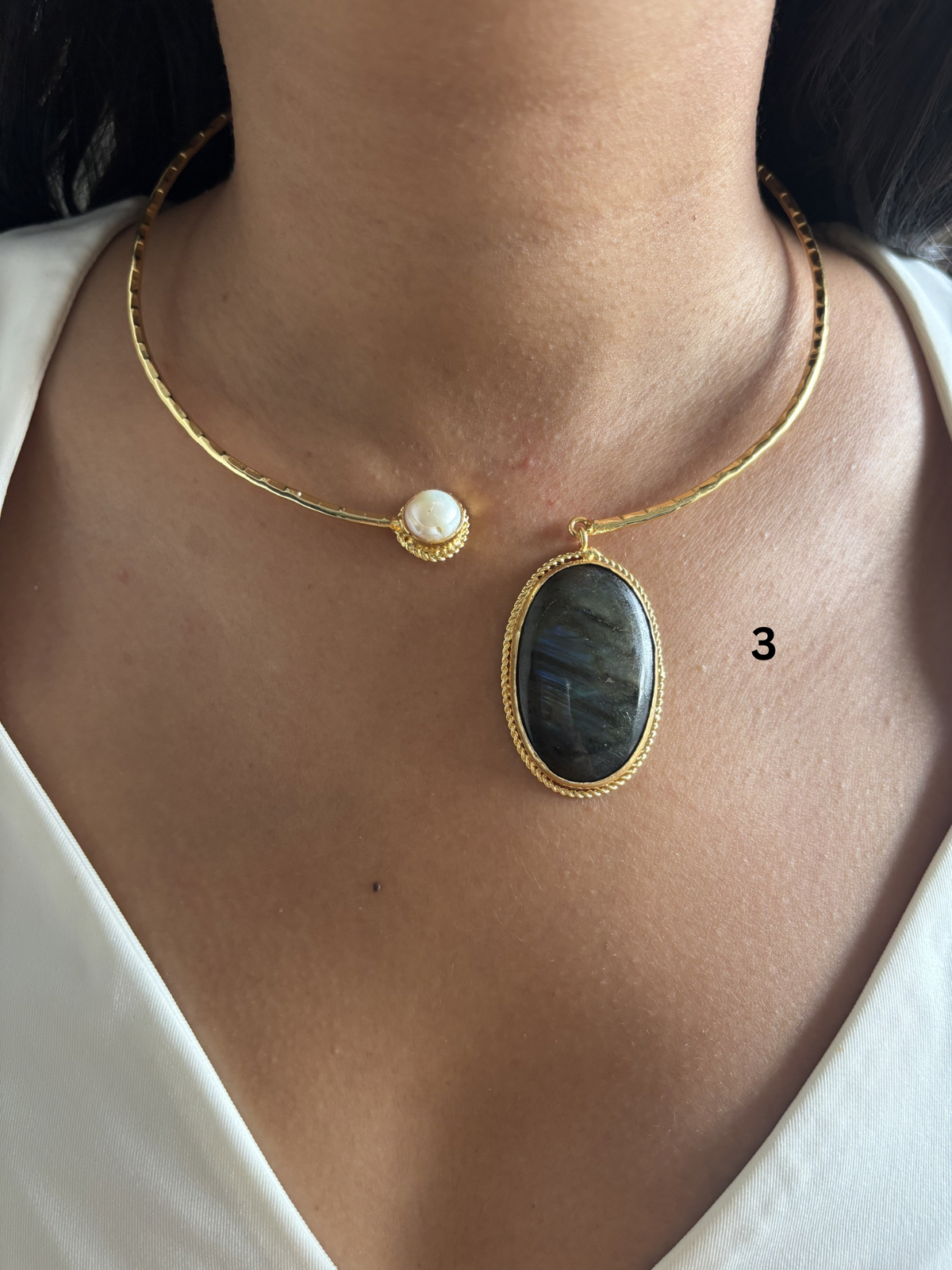 Mix Hasli Choker - Brass