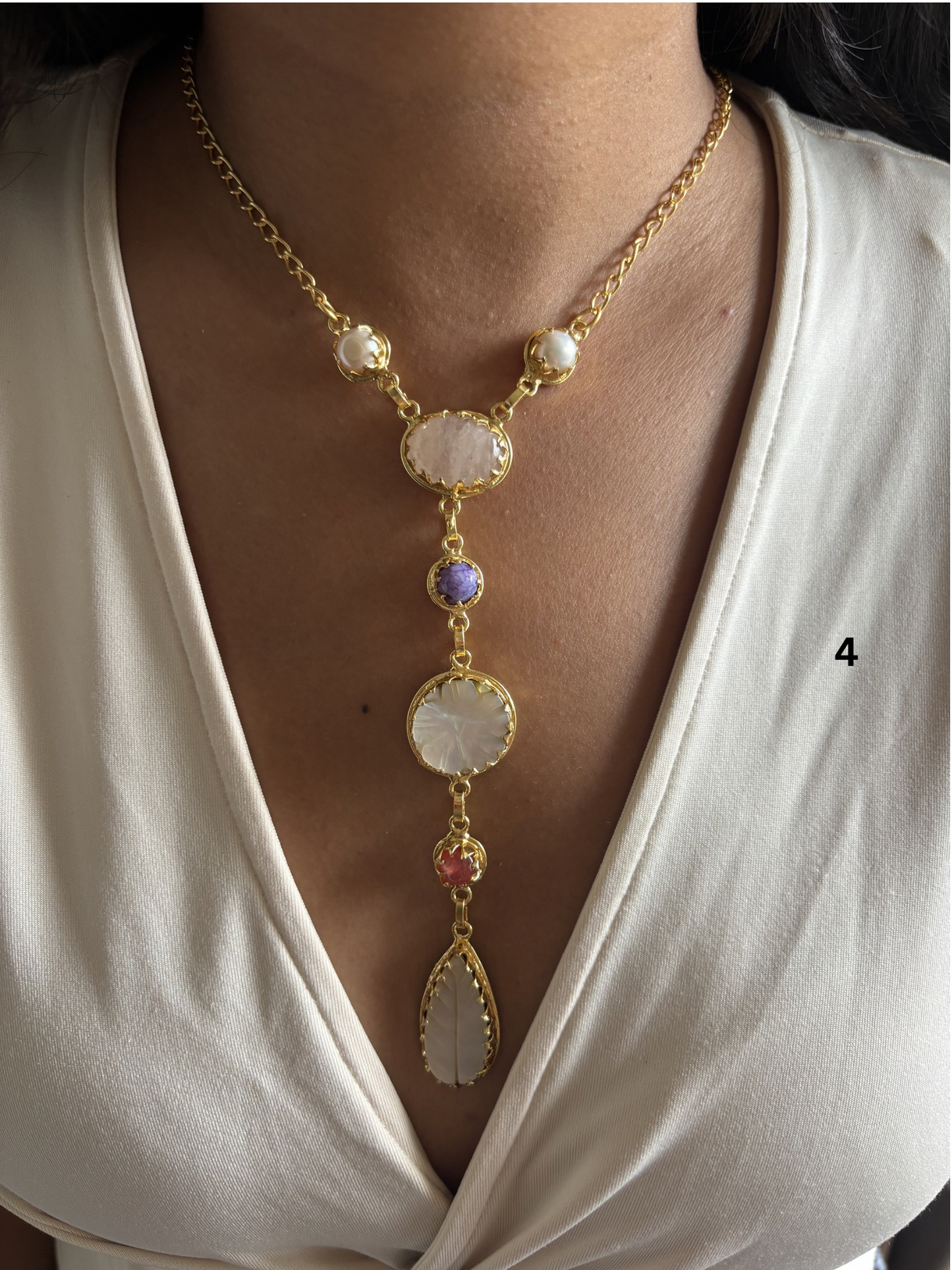 Iris Necklace - Brass
