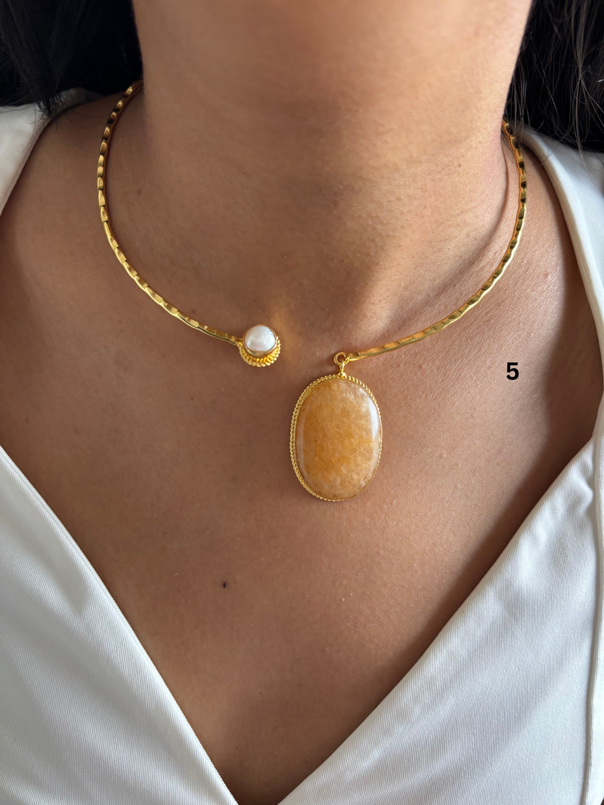 Mix Hasli Choker - Brass