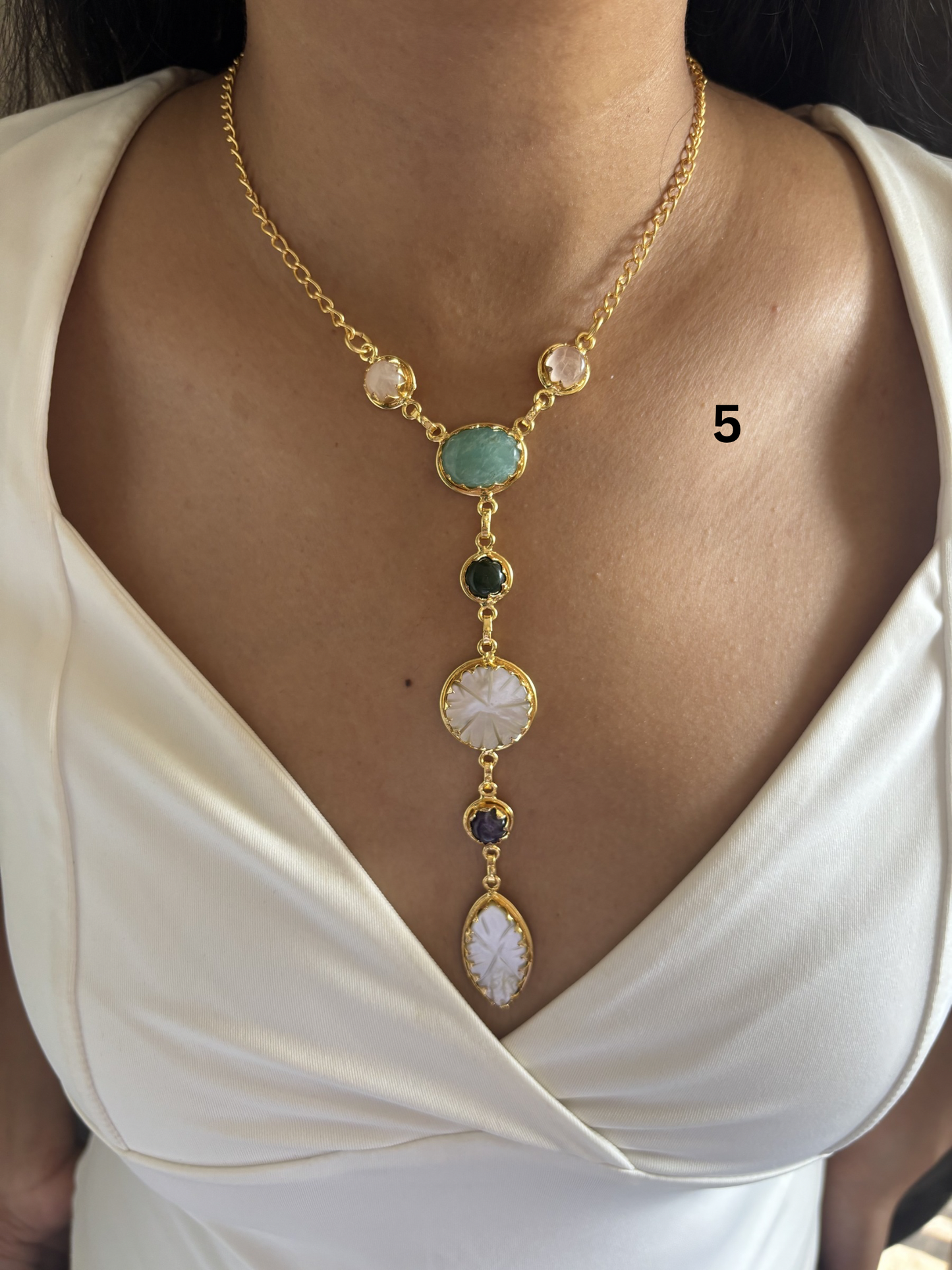 Iris Necklace - Brass