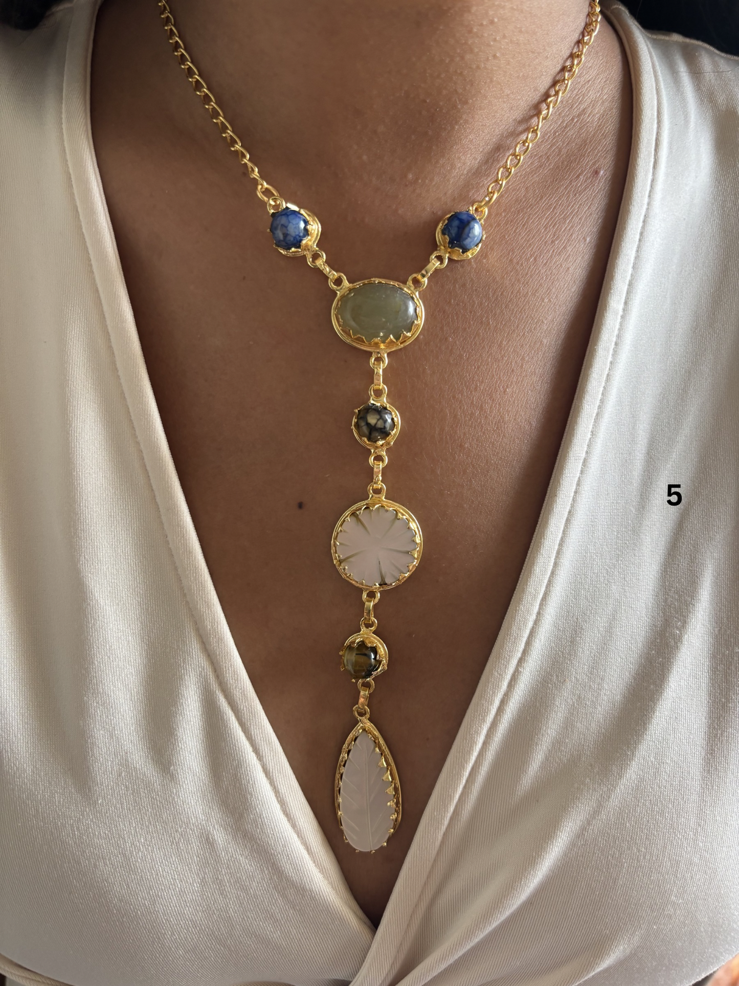 Iris Necklace - Brass