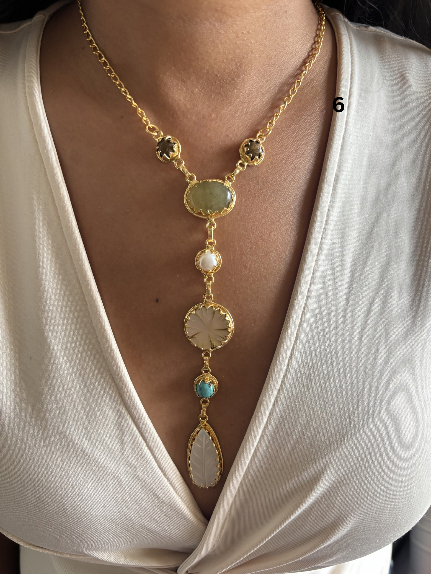 Iris Necklace - Brass