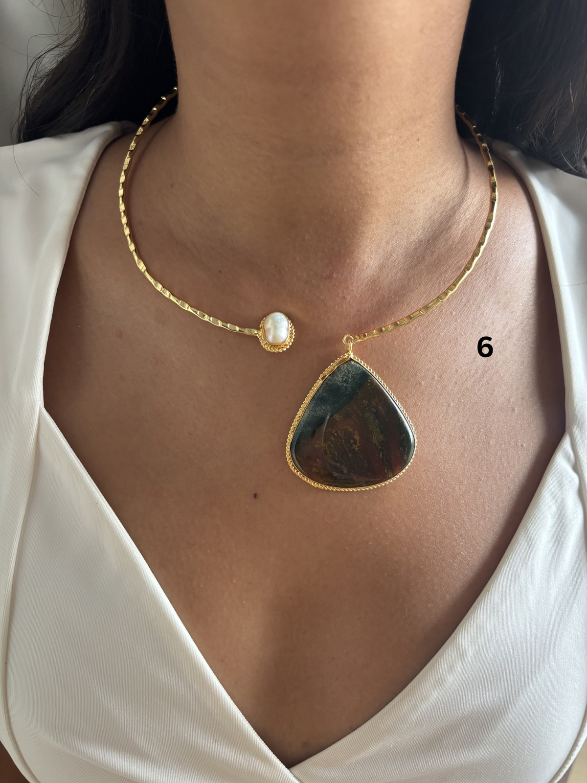 Mix Hasli Choker - Brass