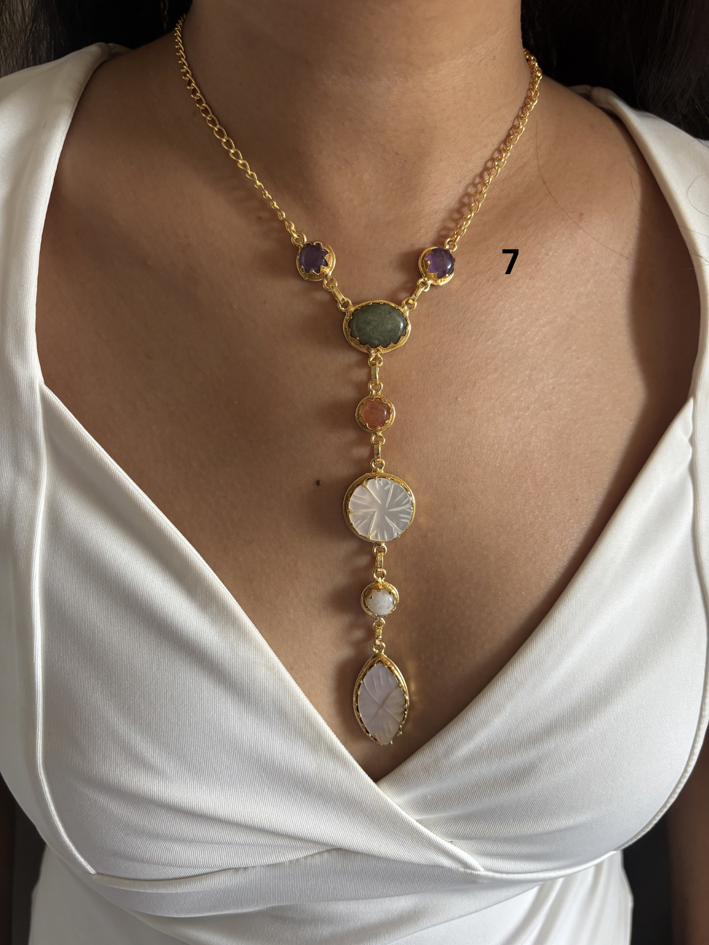 Iris Necklace - Brass