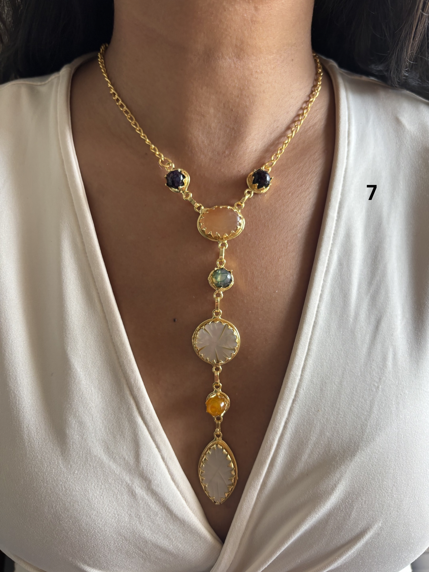 Iris Necklace - Brass