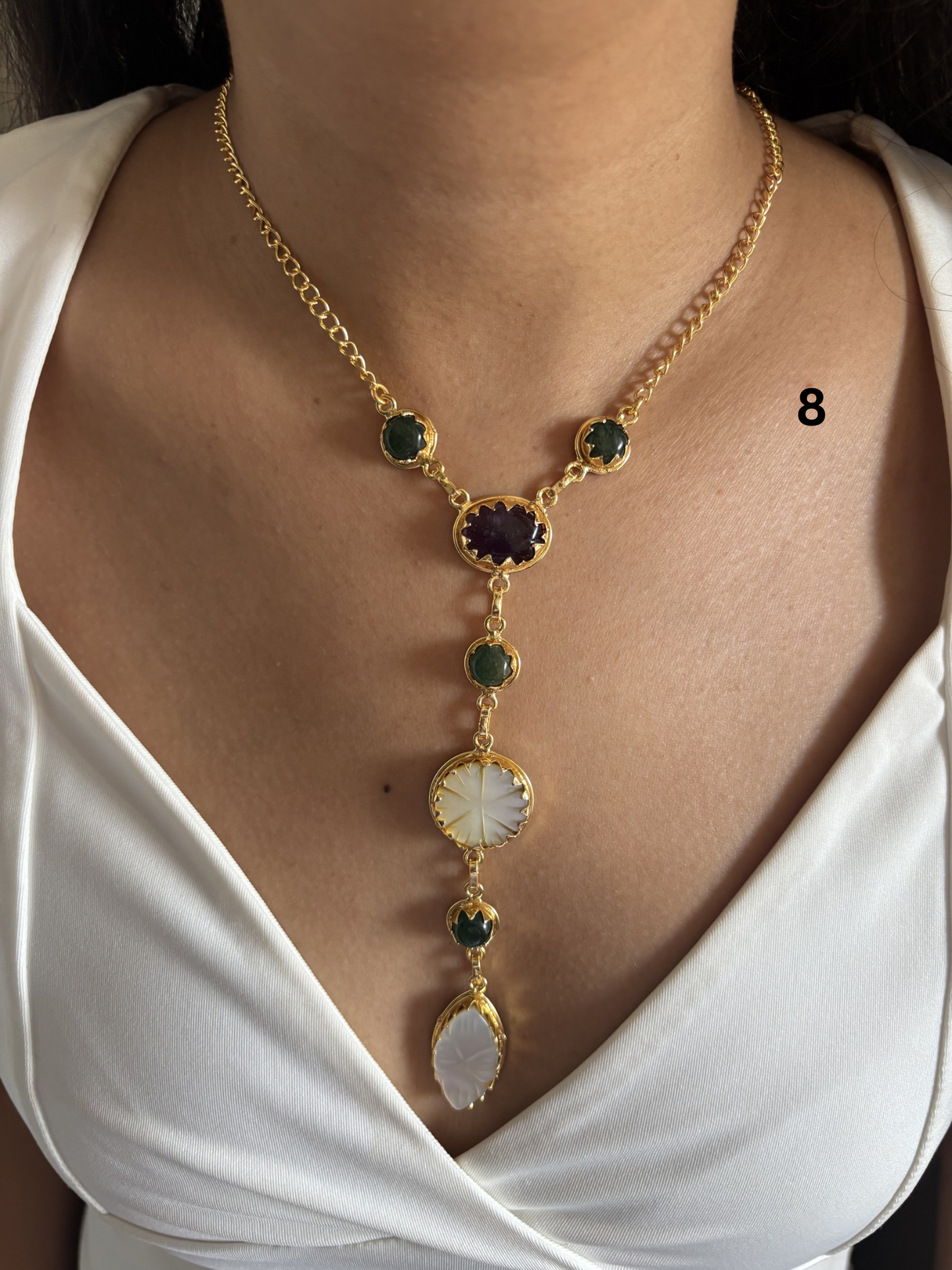 Iris Necklace - Brass
