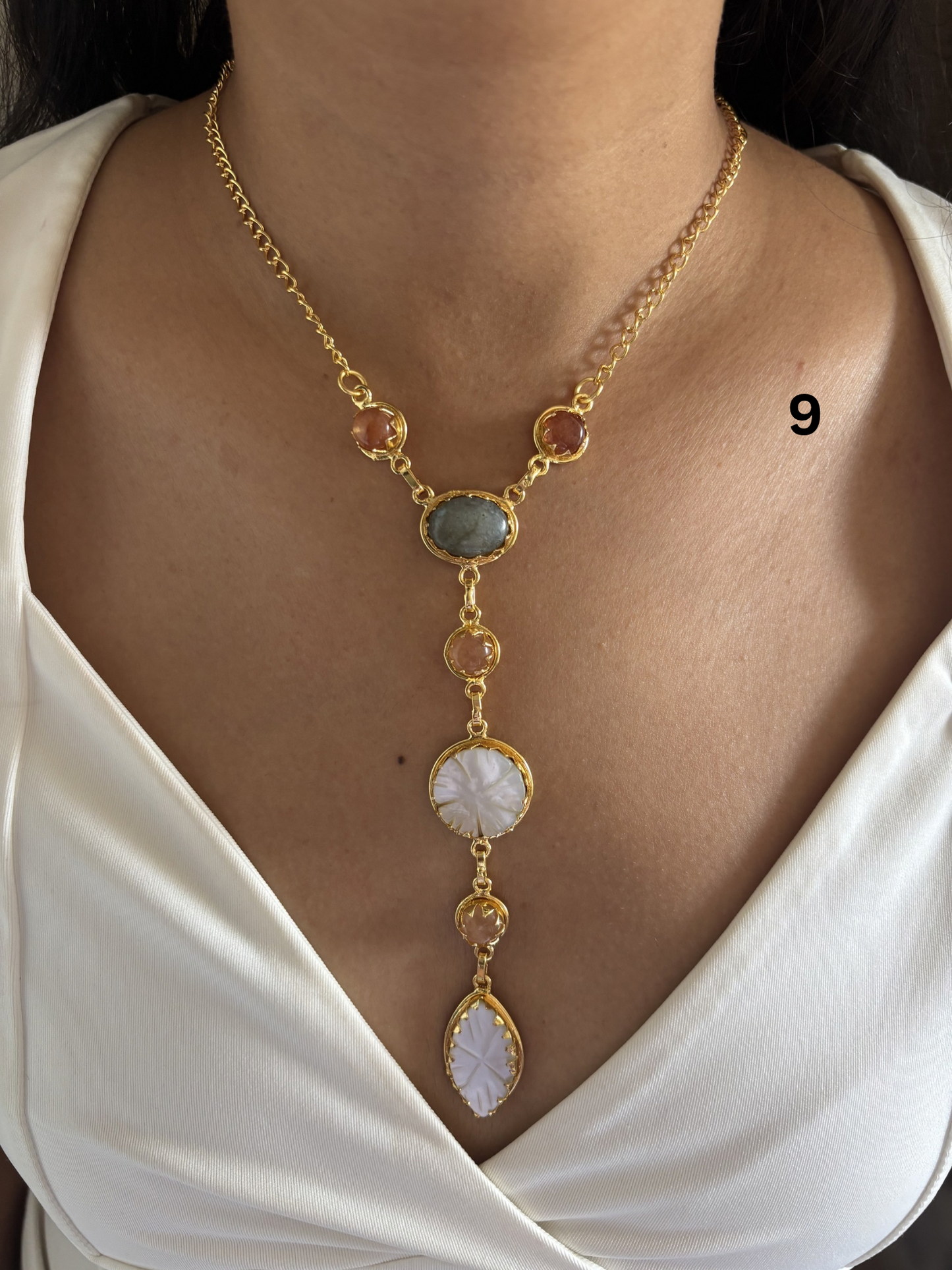 Iris Necklace - Brass