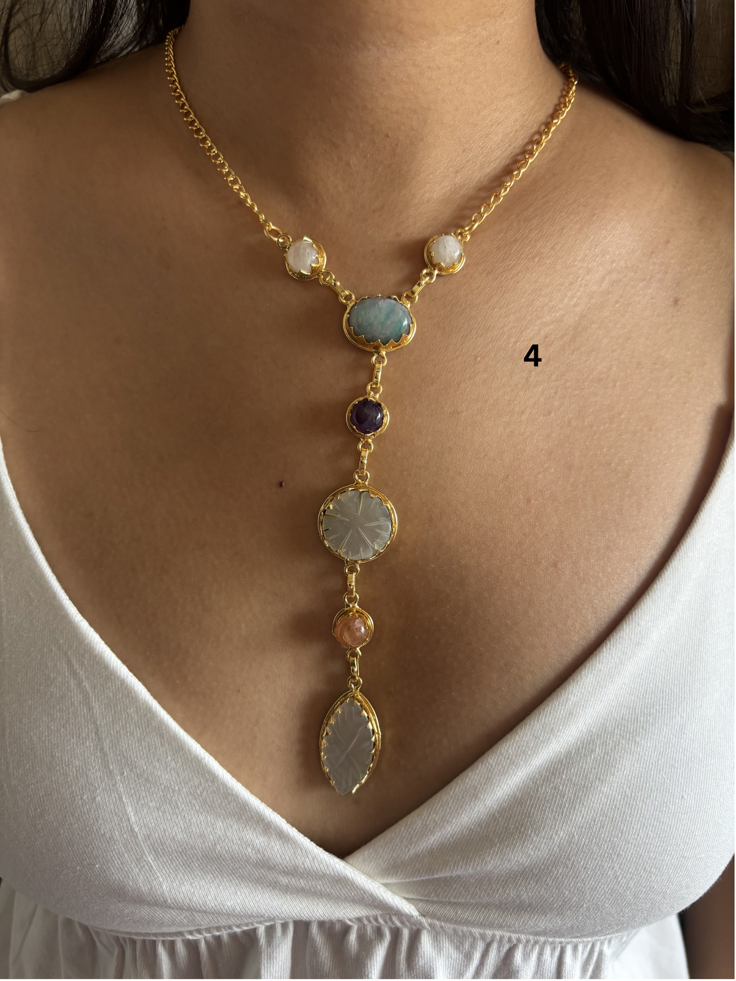 Iris Necklace - Brass