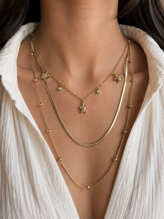 Turtel Treasure Layered Necklace